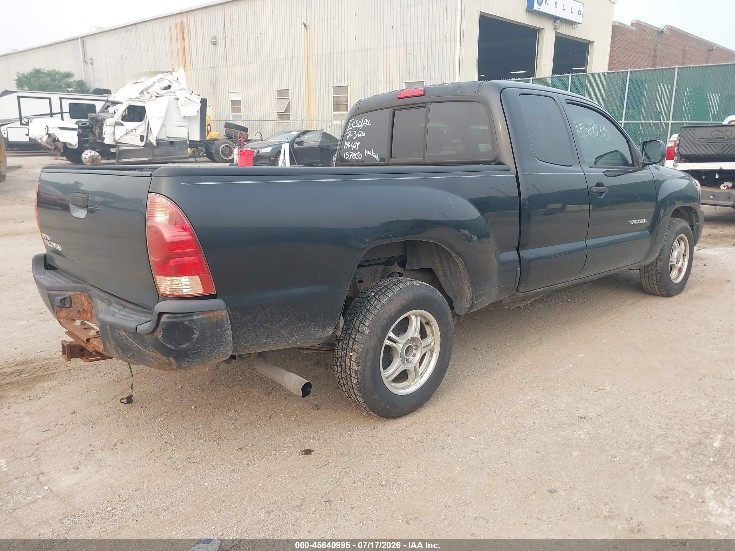 2008 Toyota Tacoma   Black vin: 5TETX22N48Z563075