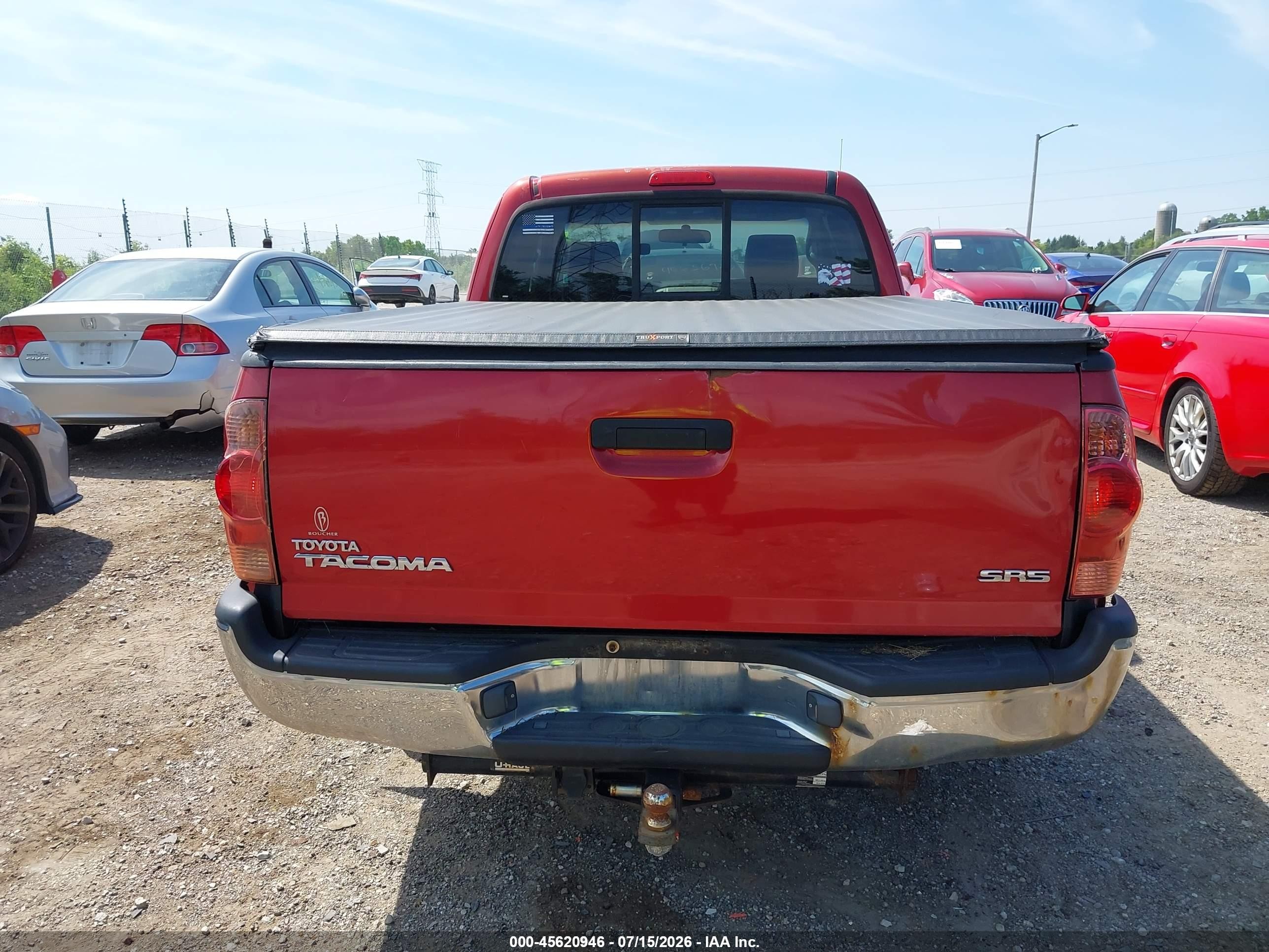 2006 Toyota Tacoma   Red vin: 5TETX22N56Z318752