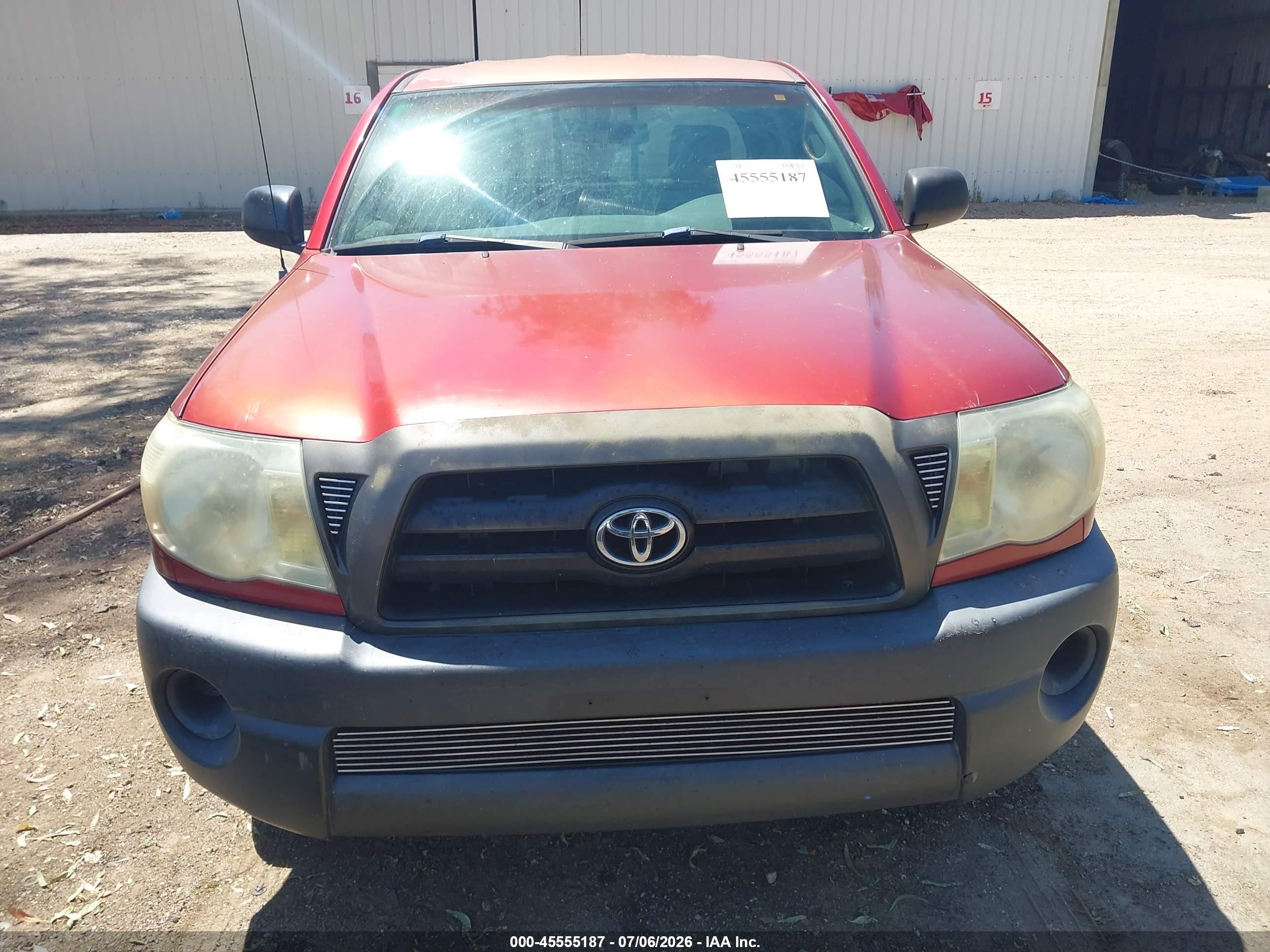 2007 Toyota Tacoma Red vin: 5TETX22NX7Z453825
