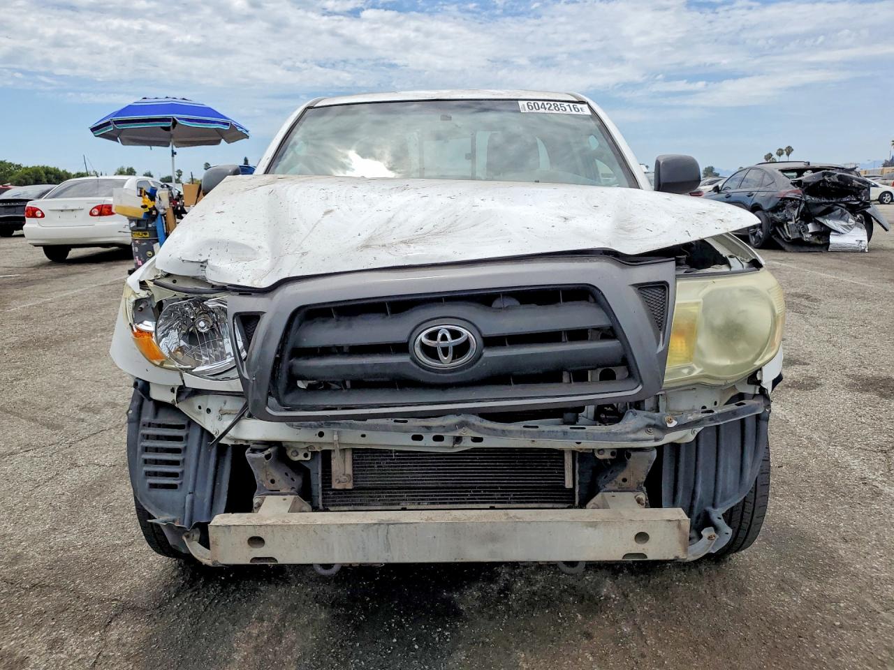 2010 Toyota Tacoma Access Cab White vin: 5TETX4CN1AZ720447