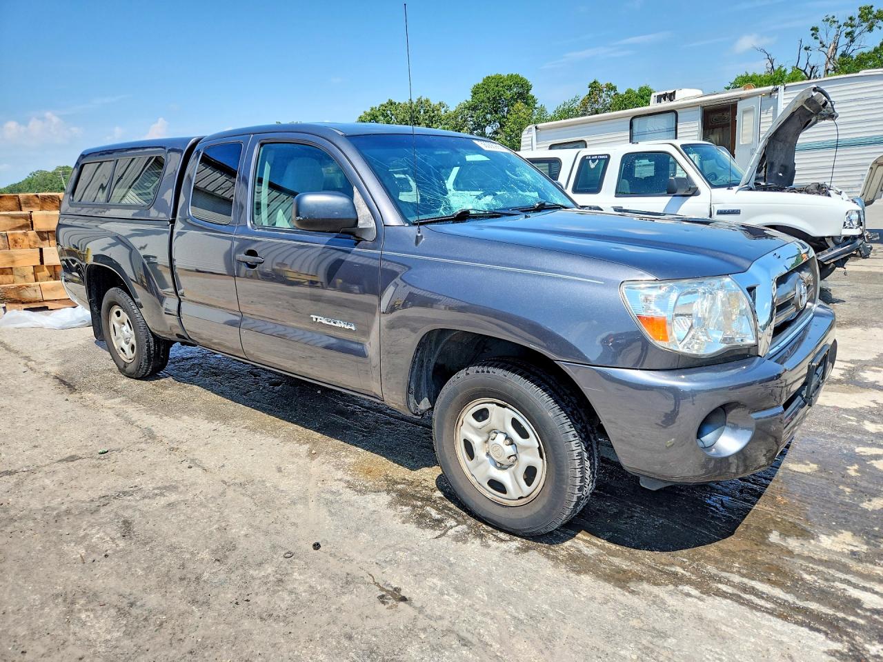 2010 Toyota Tacoma Access Cab Gray vin: 5TETX4CN3AZ732258
