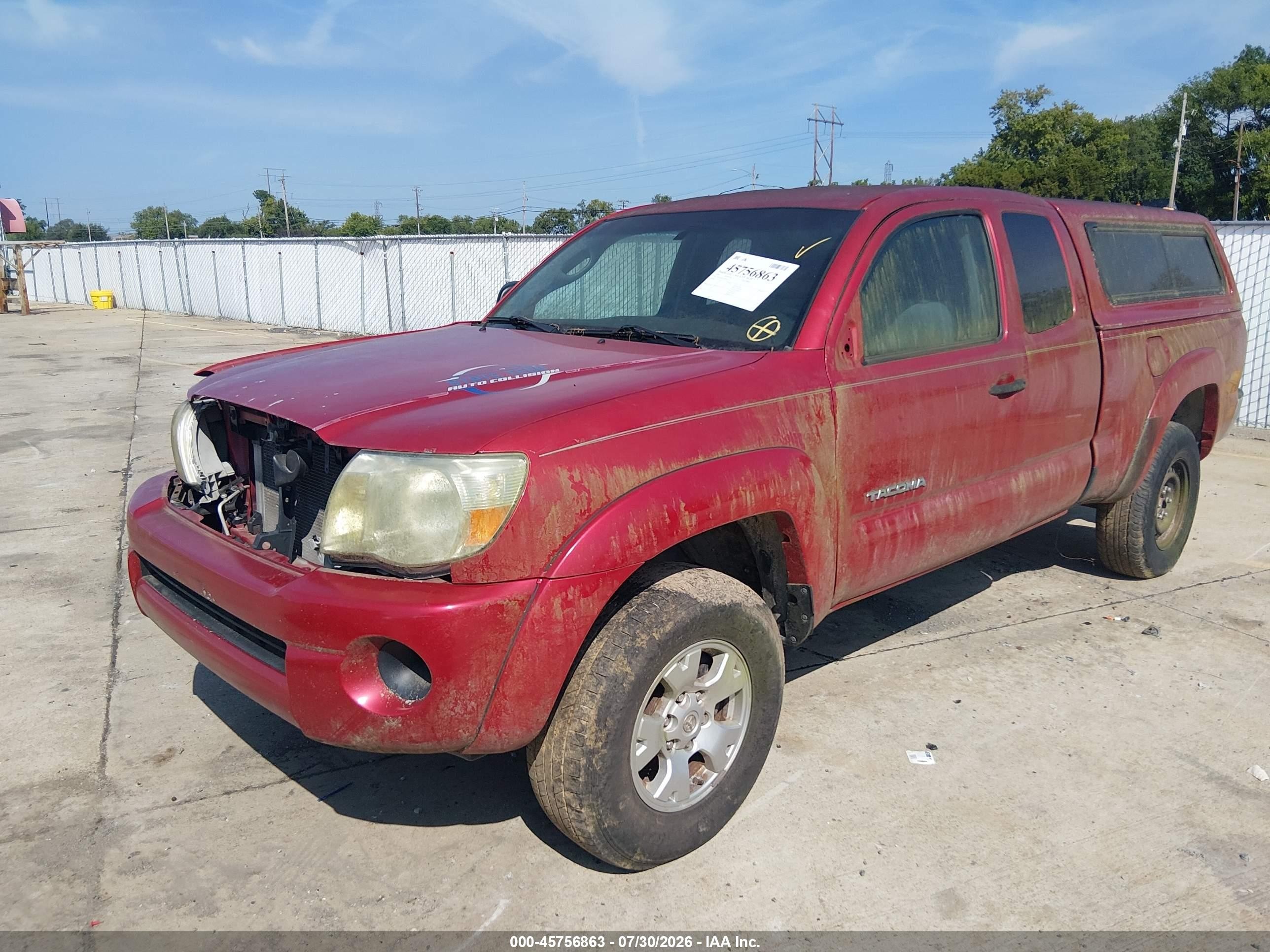 2009 Toyota Tacoma Prerunner Red vin: 5TETX62N39Z601775