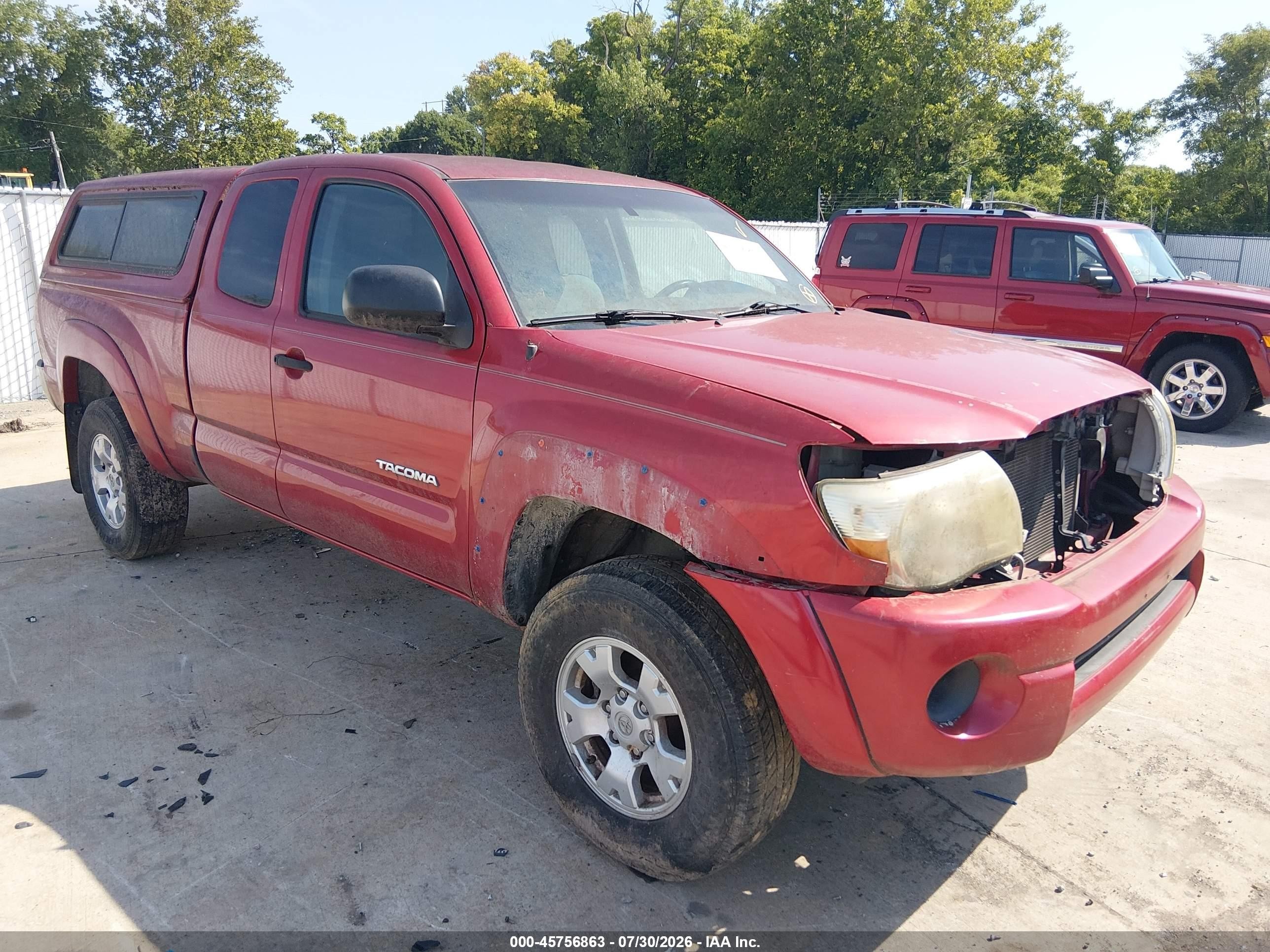 2009 Toyota Tacoma Prerunner Red vin: 5TETX62N39Z601775