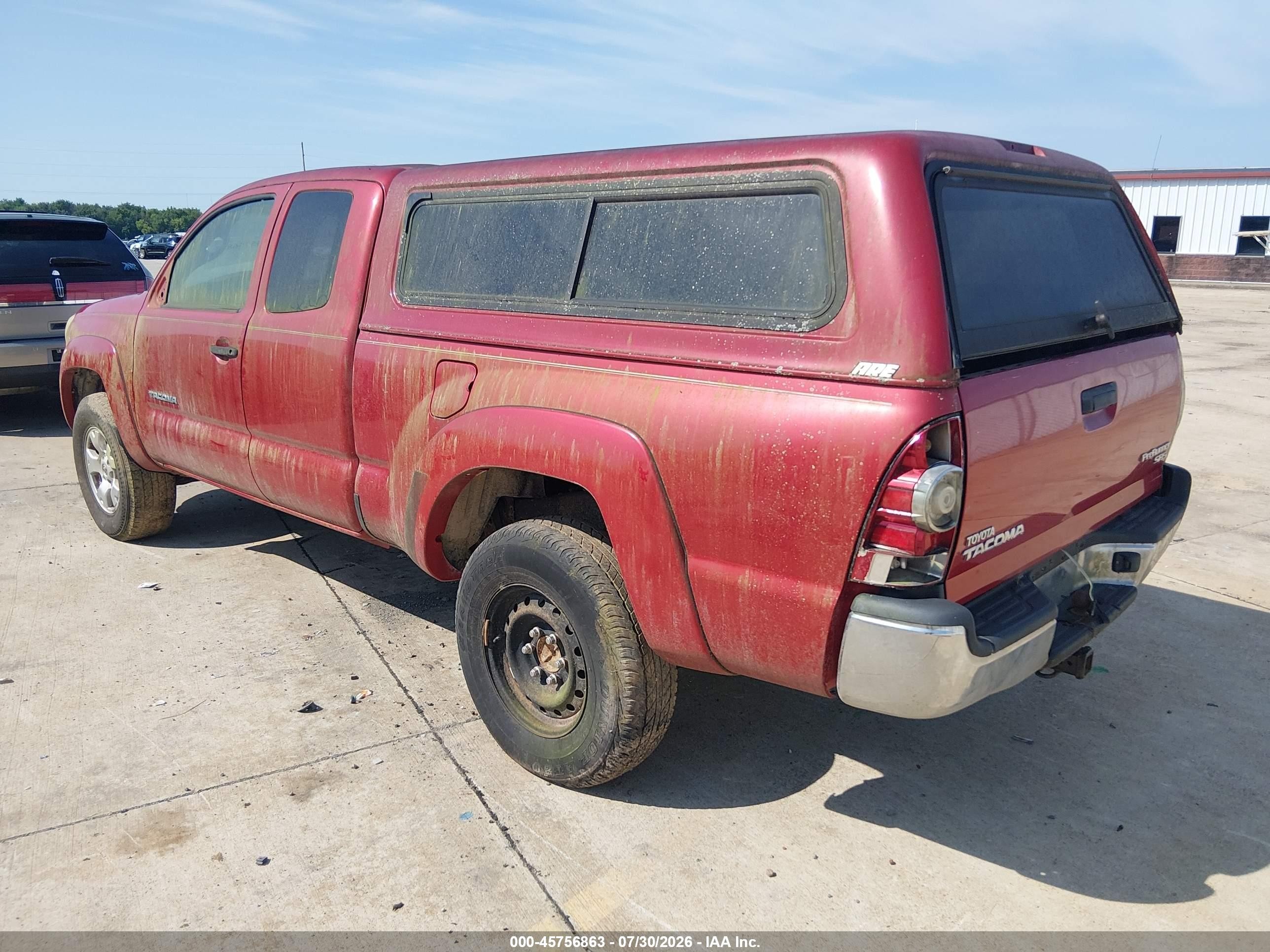 2009 Toyota Tacoma Prerunner Red vin: 5TETX62N39Z601775