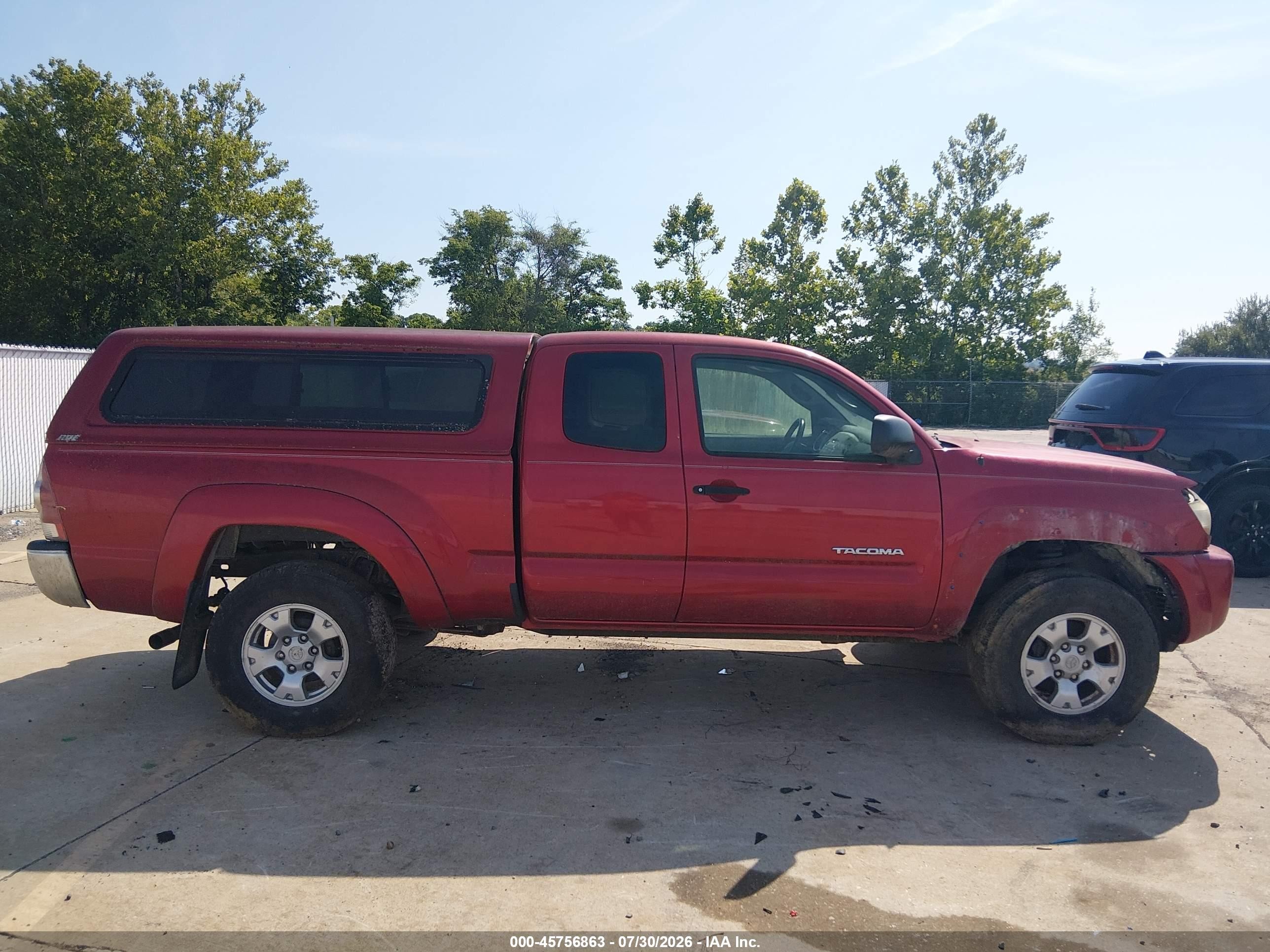 2009 Toyota Tacoma Prerunner Red vin: 5TETX62N39Z601775