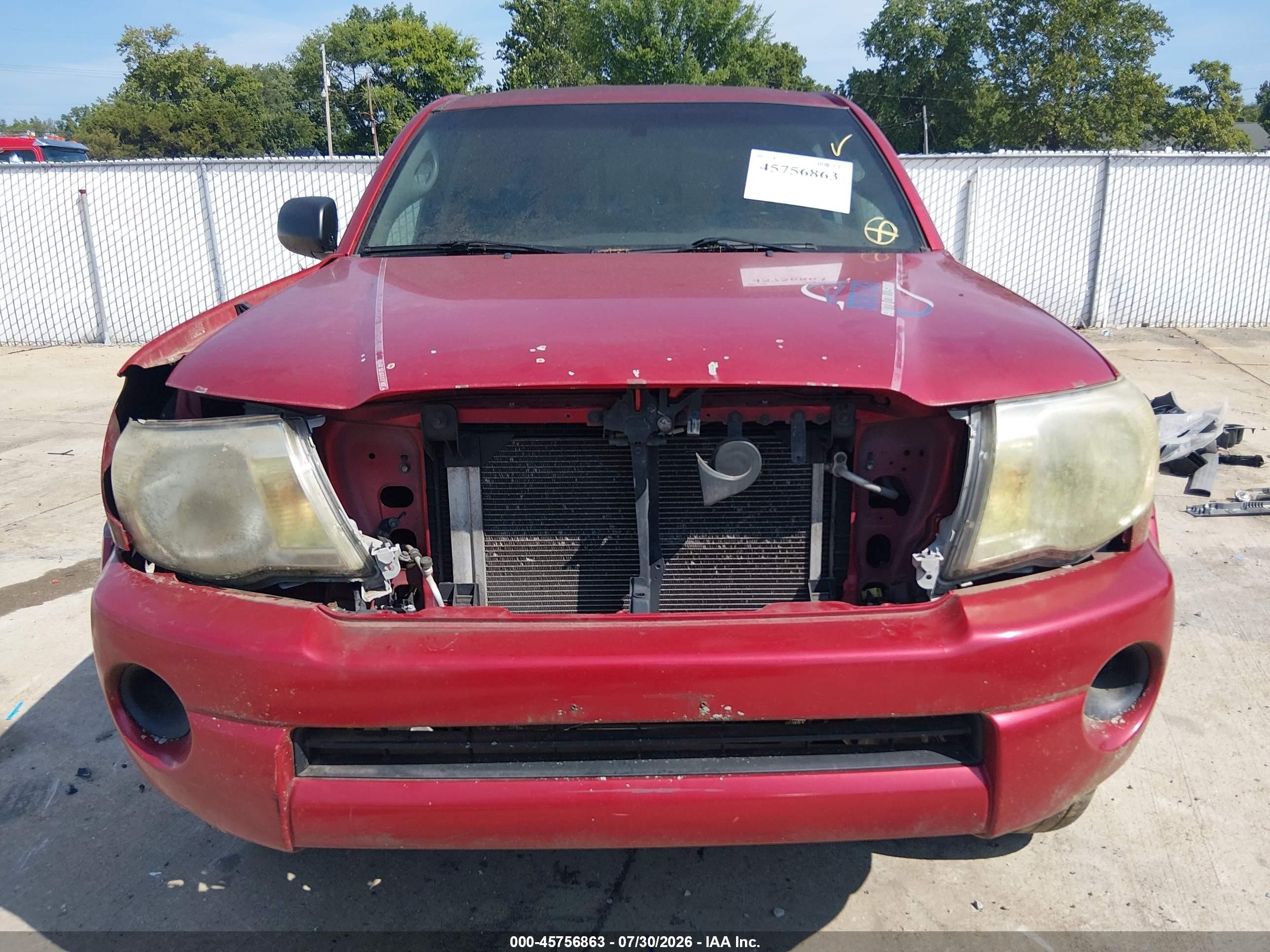 2009 Toyota Tacoma Prerunner Red vin: 5TETX62N39Z601775