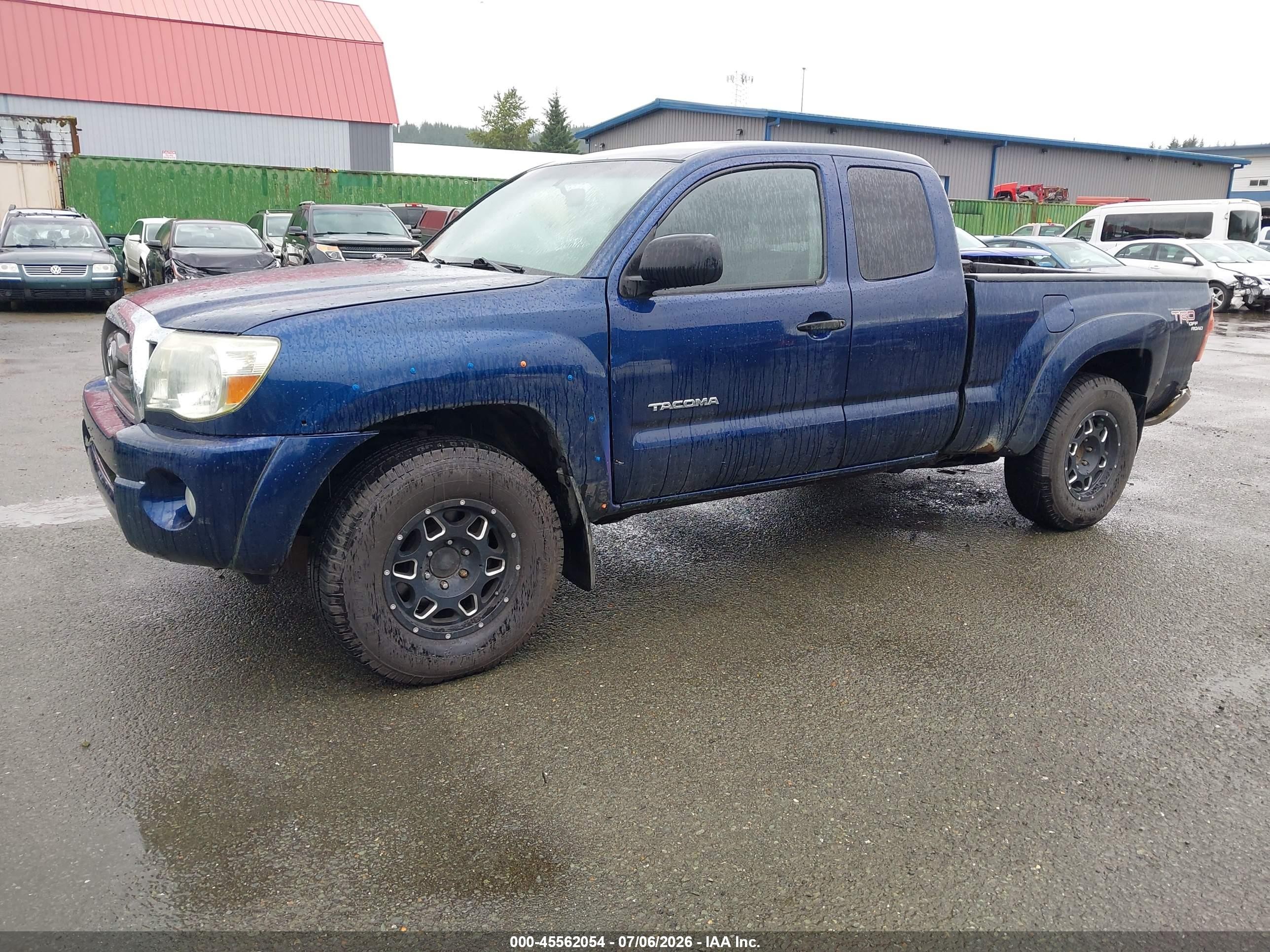 2005 Toyota Tacoma Base V6 Blue vin: 5TEUU42N05Z023033
