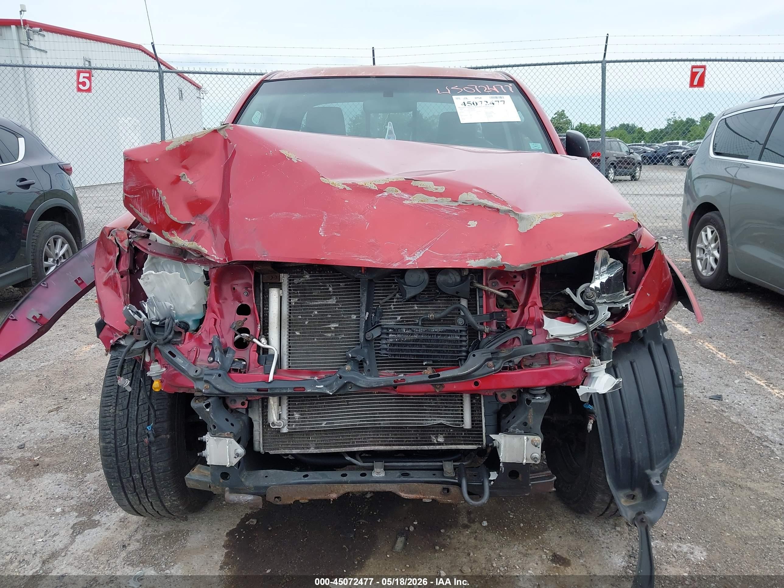 2005 Toyota Tacoma Base V6 Red vin: 5TEUU42N05Z052452