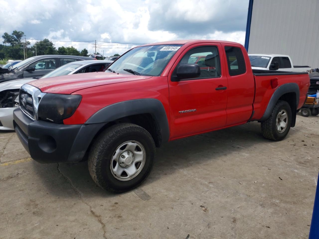 2007 Toyota Tacoma V6 Red vin: 5TEUU42N07Z360532