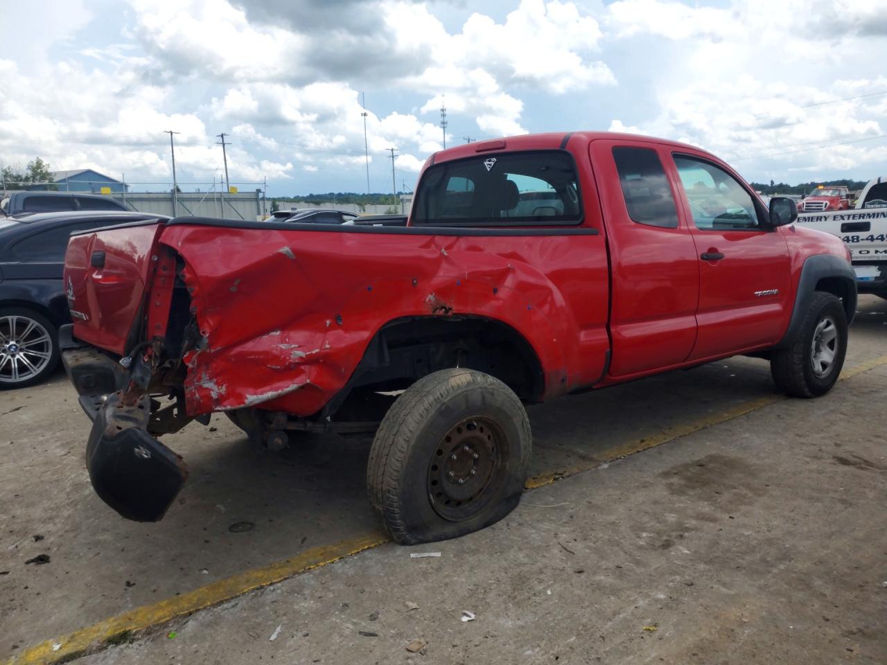 2007 Toyota Tacoma V6 Red vin: 5TEUU42N07Z360532