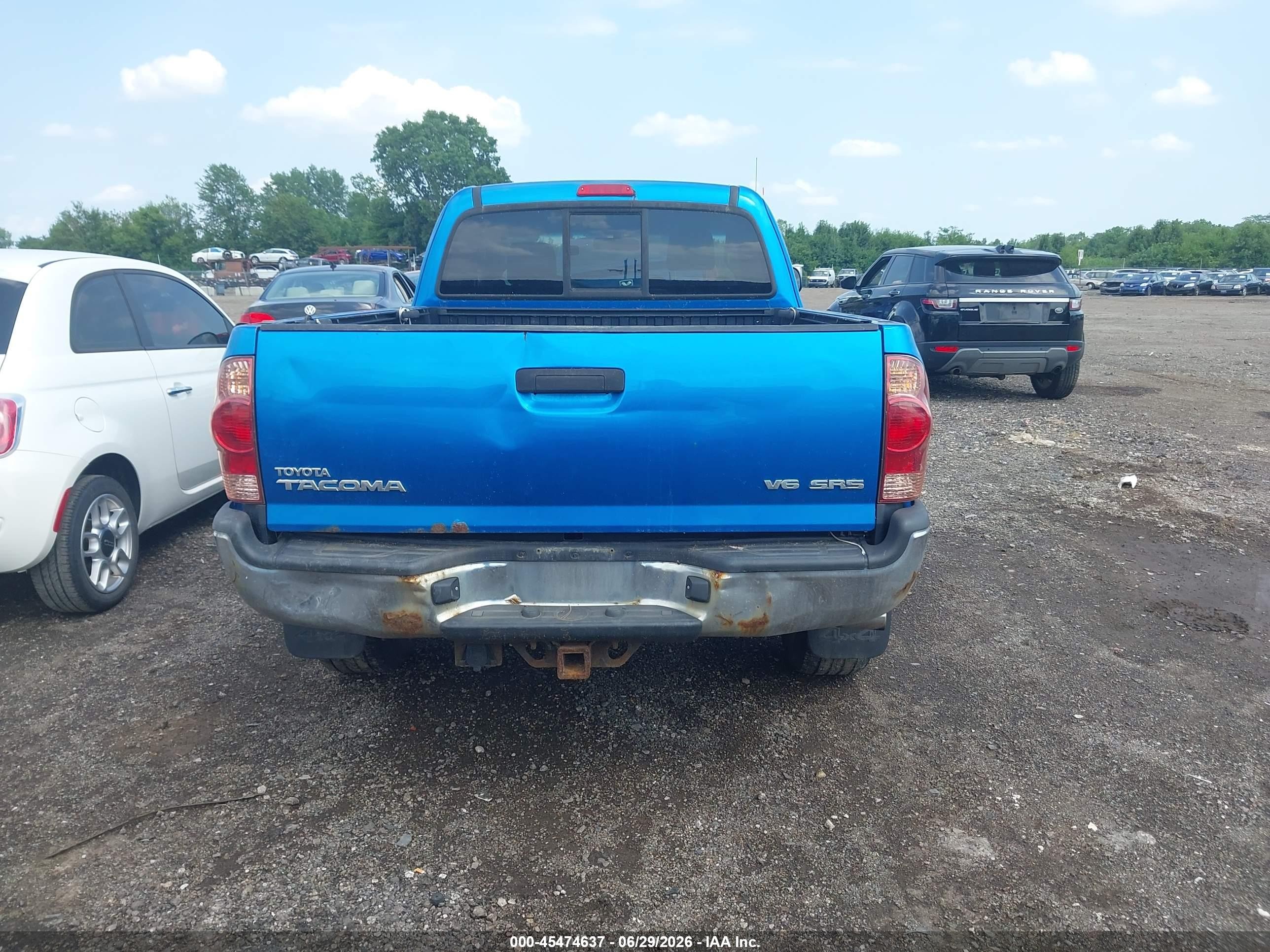 2008 Toyota Tacoma Base V6 Blue vin: 5TEUU42N18Z501402