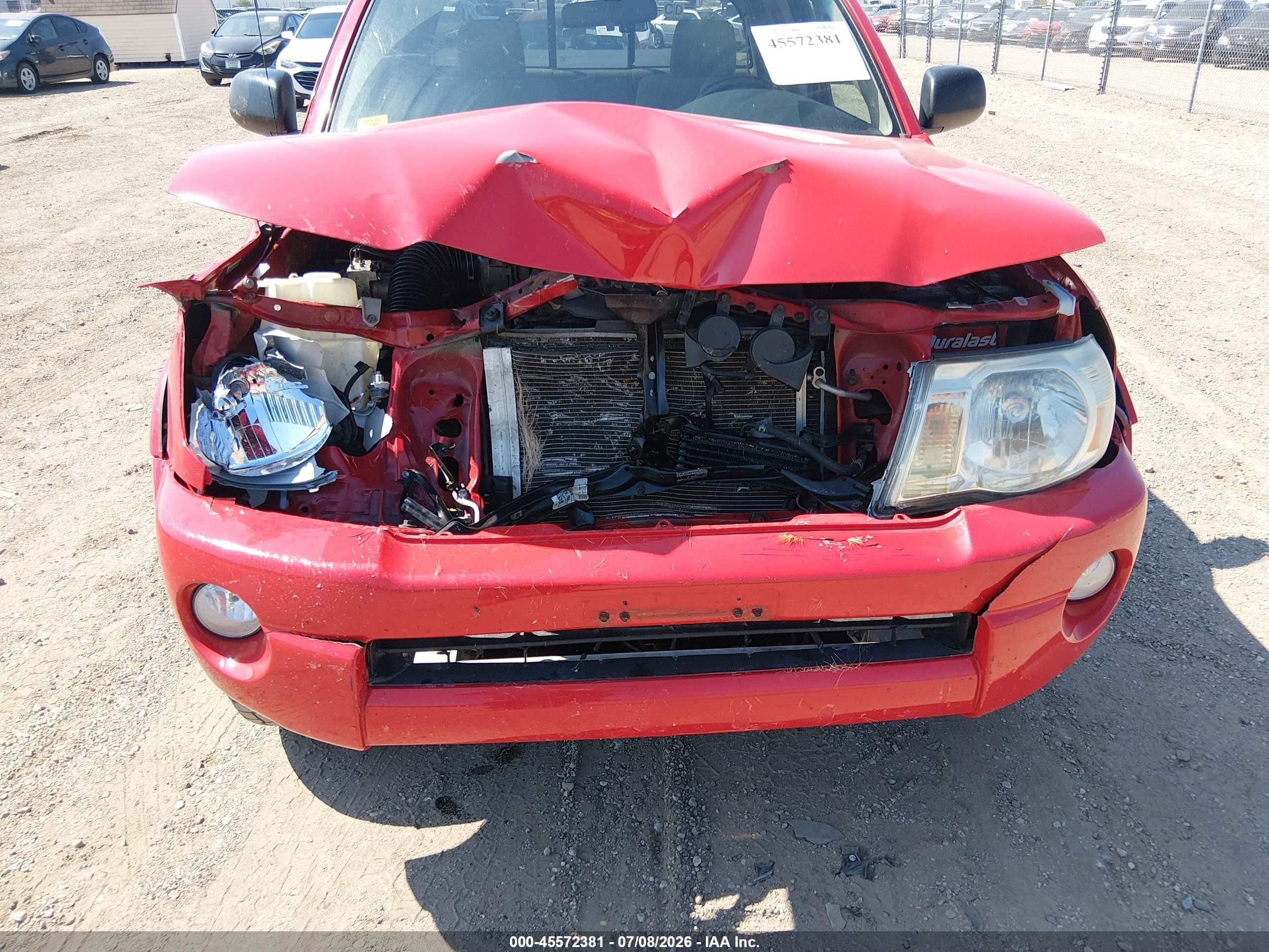 2005 Toyota Tacoma Base V6 Красный vin: 5TEUU42N25Z089843