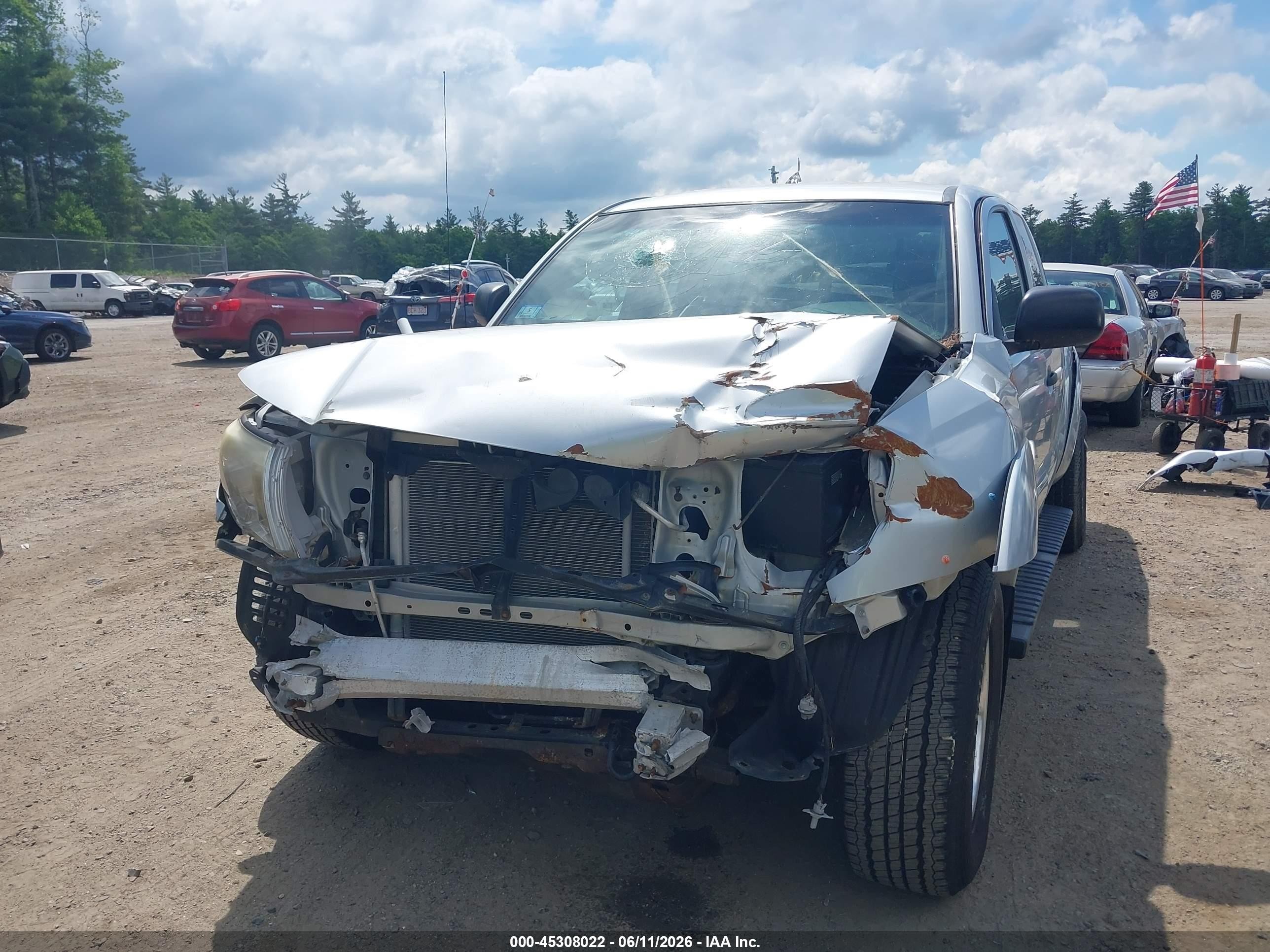 2007 Toyota Tacoma Base V6 Silver vin: 5TEUU42N37Z356071