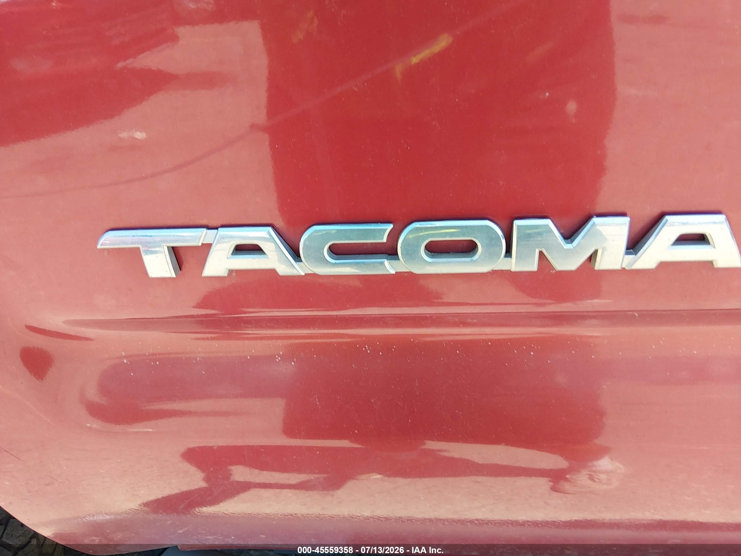 2007 Toyota Tacoma Base V6 Maroon vin: 5TEUU42N47Z372098