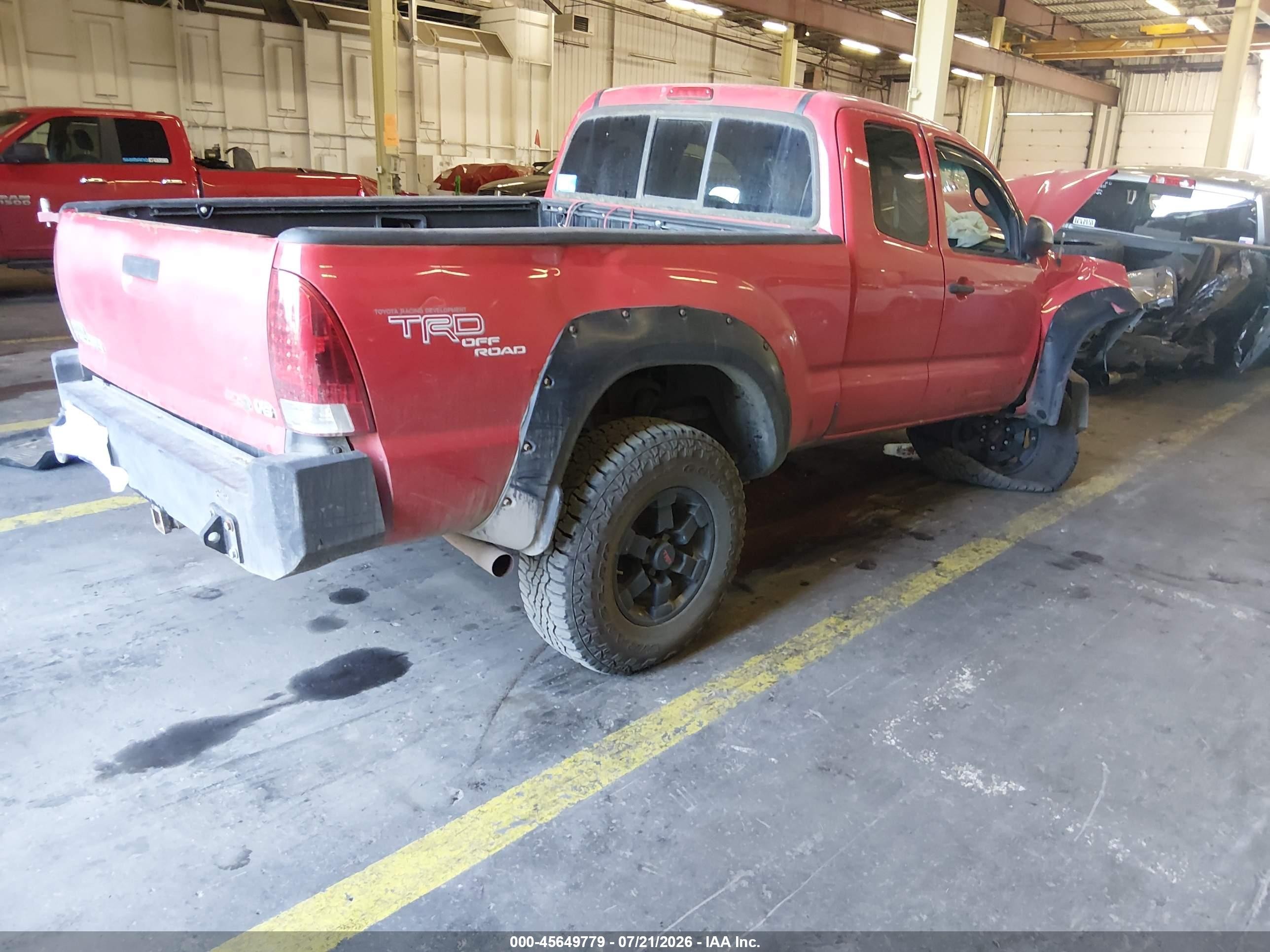 2007 Toyota Tacoma Base V6 Red vin: 5TEUU42N47Z392948