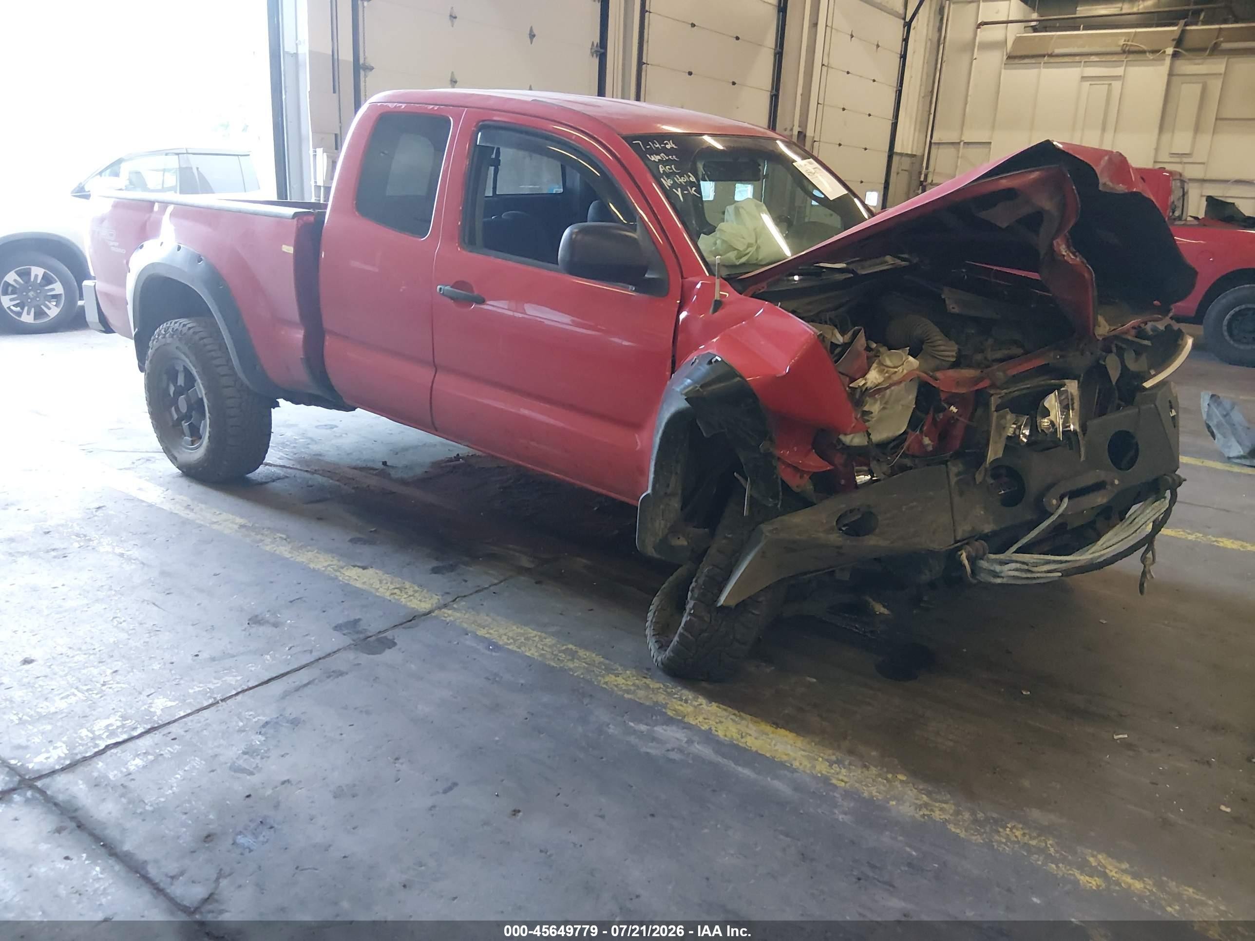2007 Toyota Tacoma Base V6 Красный vin: 5TEUU42N47Z392948