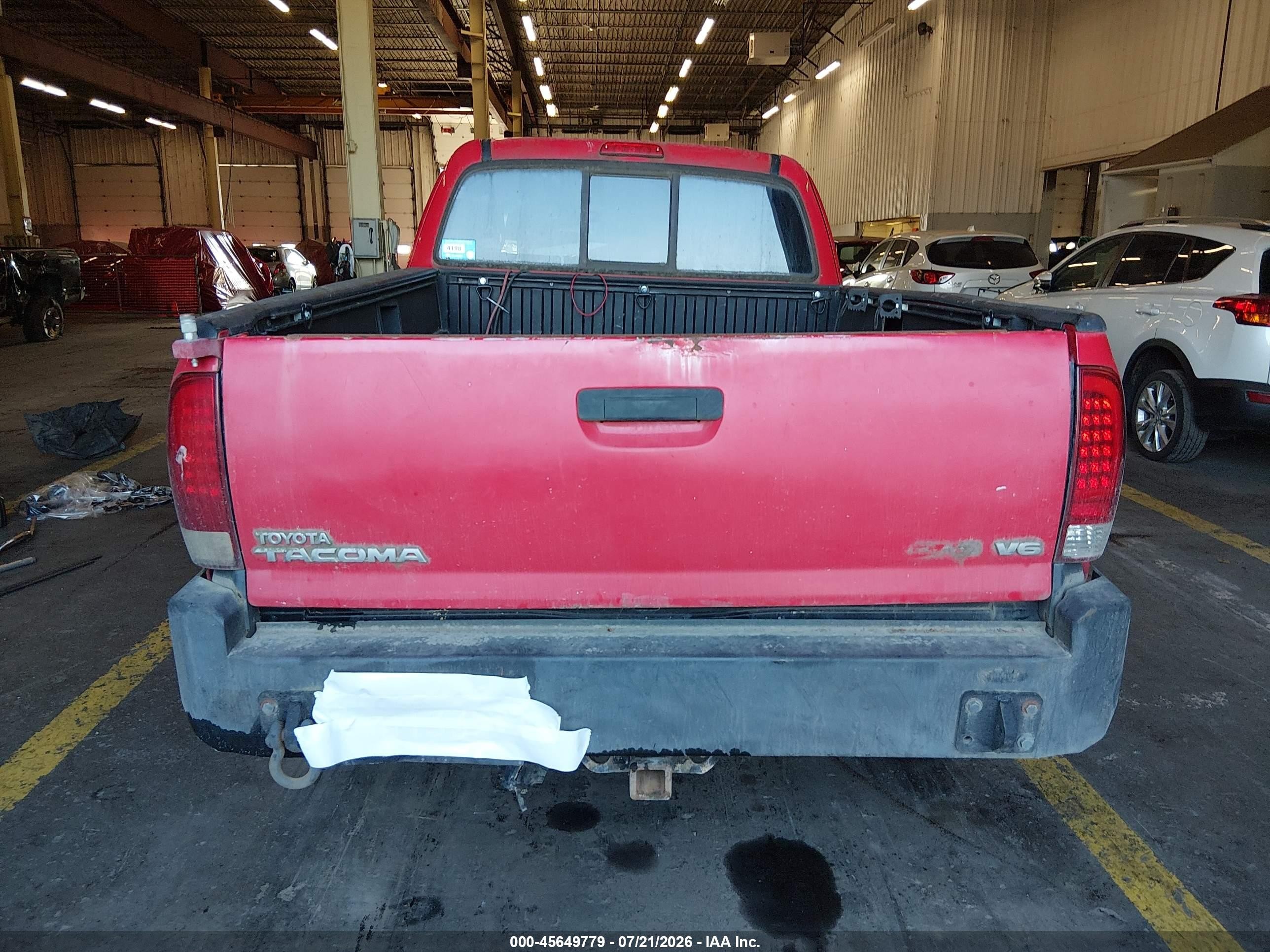 2007 Toyota Tacoma Base V6 Red vin: 5TEUU42N47Z392948