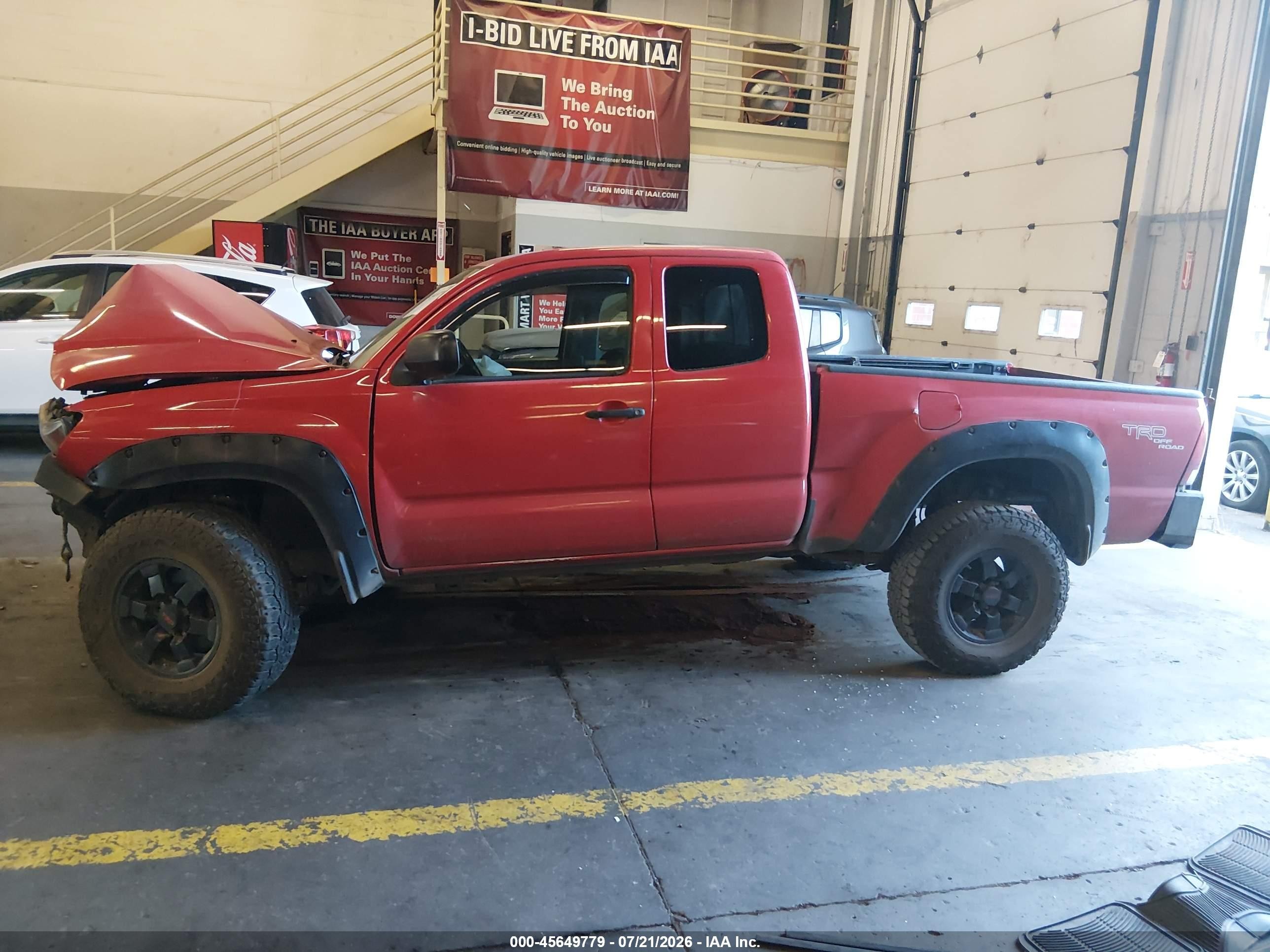 2007 Toyota Tacoma Base V6 Red vin: 5TEUU42N47Z392948