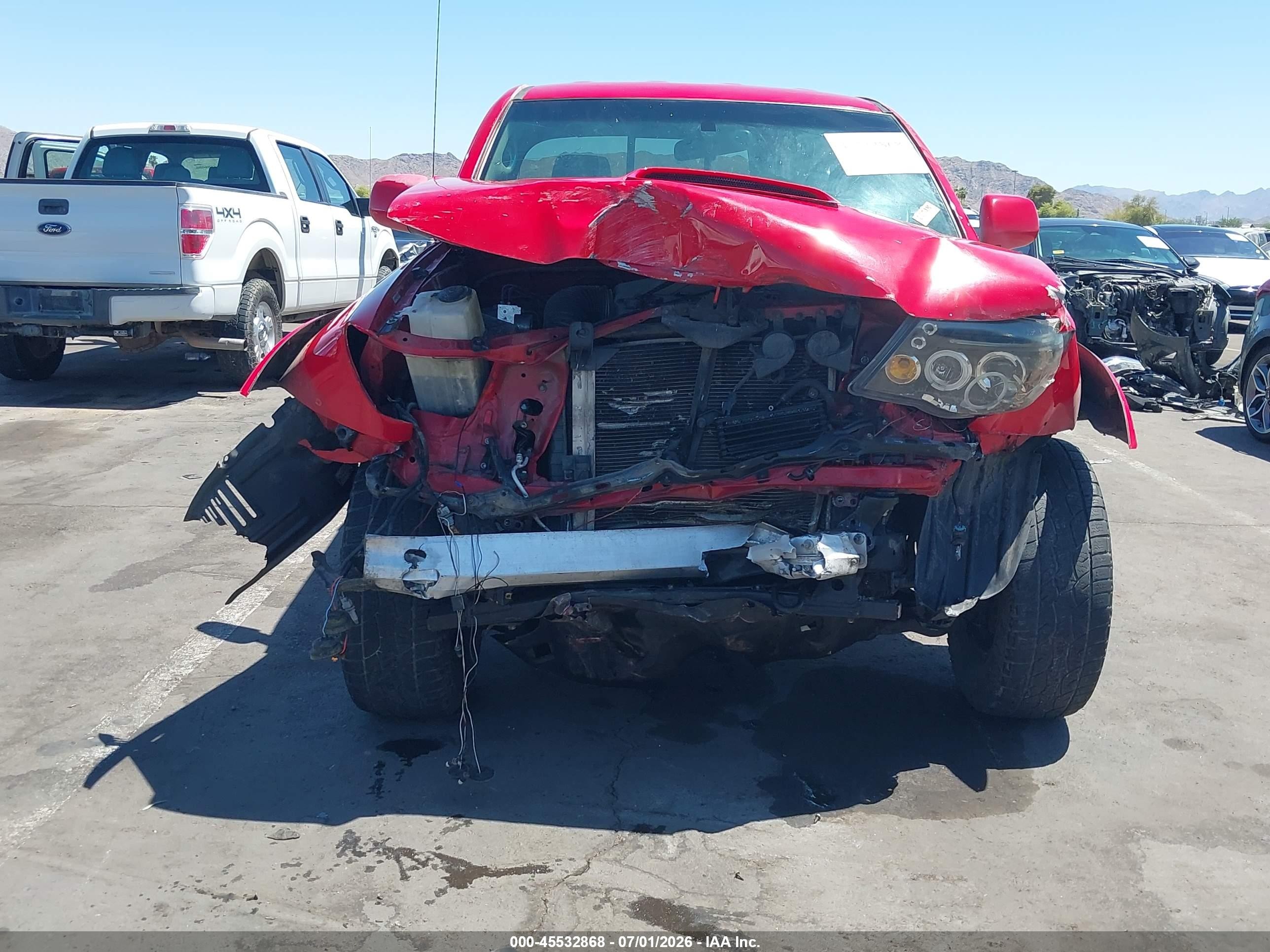 2007 Toyota Tacoma Base V6 Красный vin: 5TEUU42N47Z393016