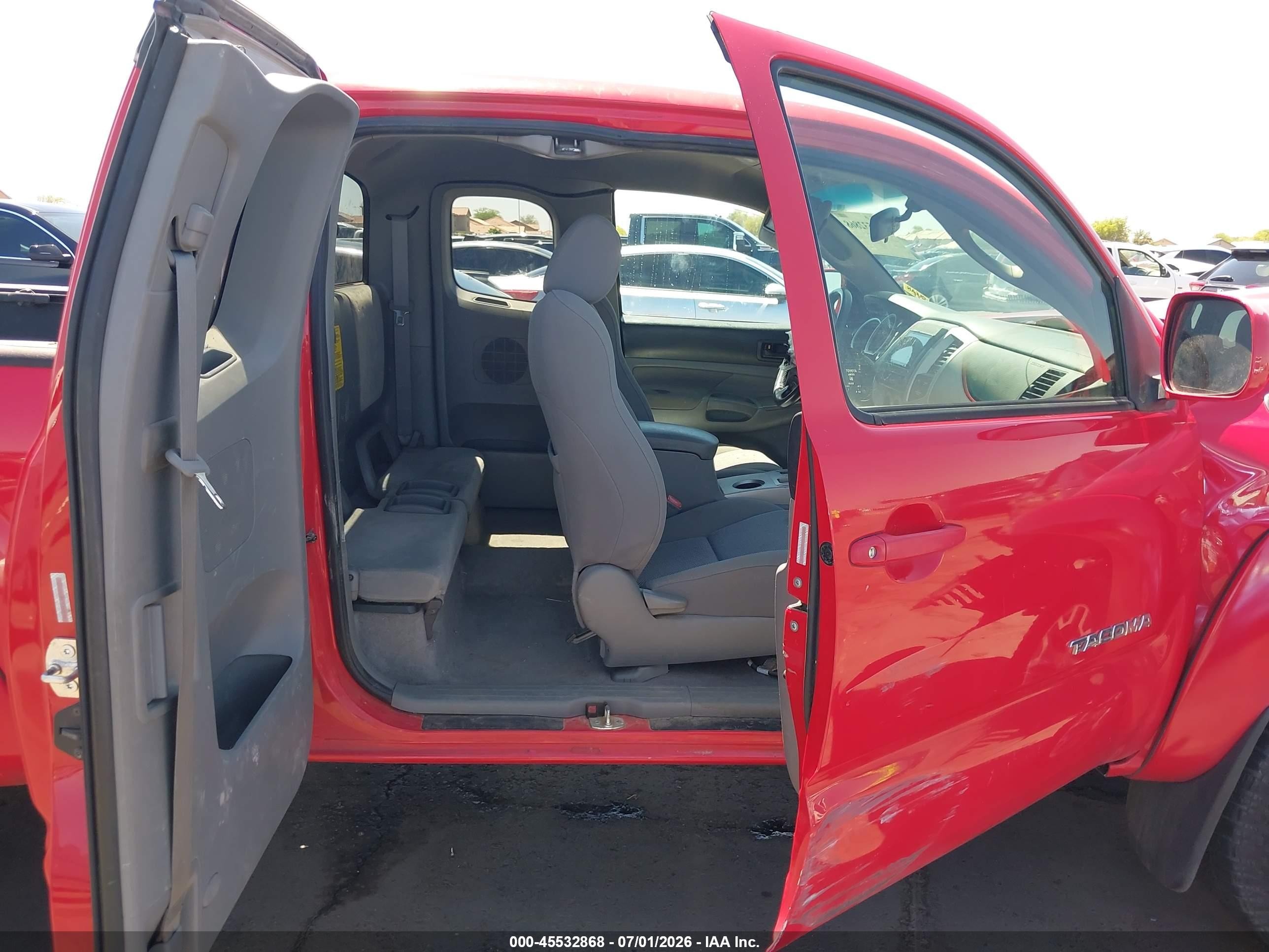 2007 Toyota Tacoma Base V6 Красный vin: 5TEUU42N47Z393016