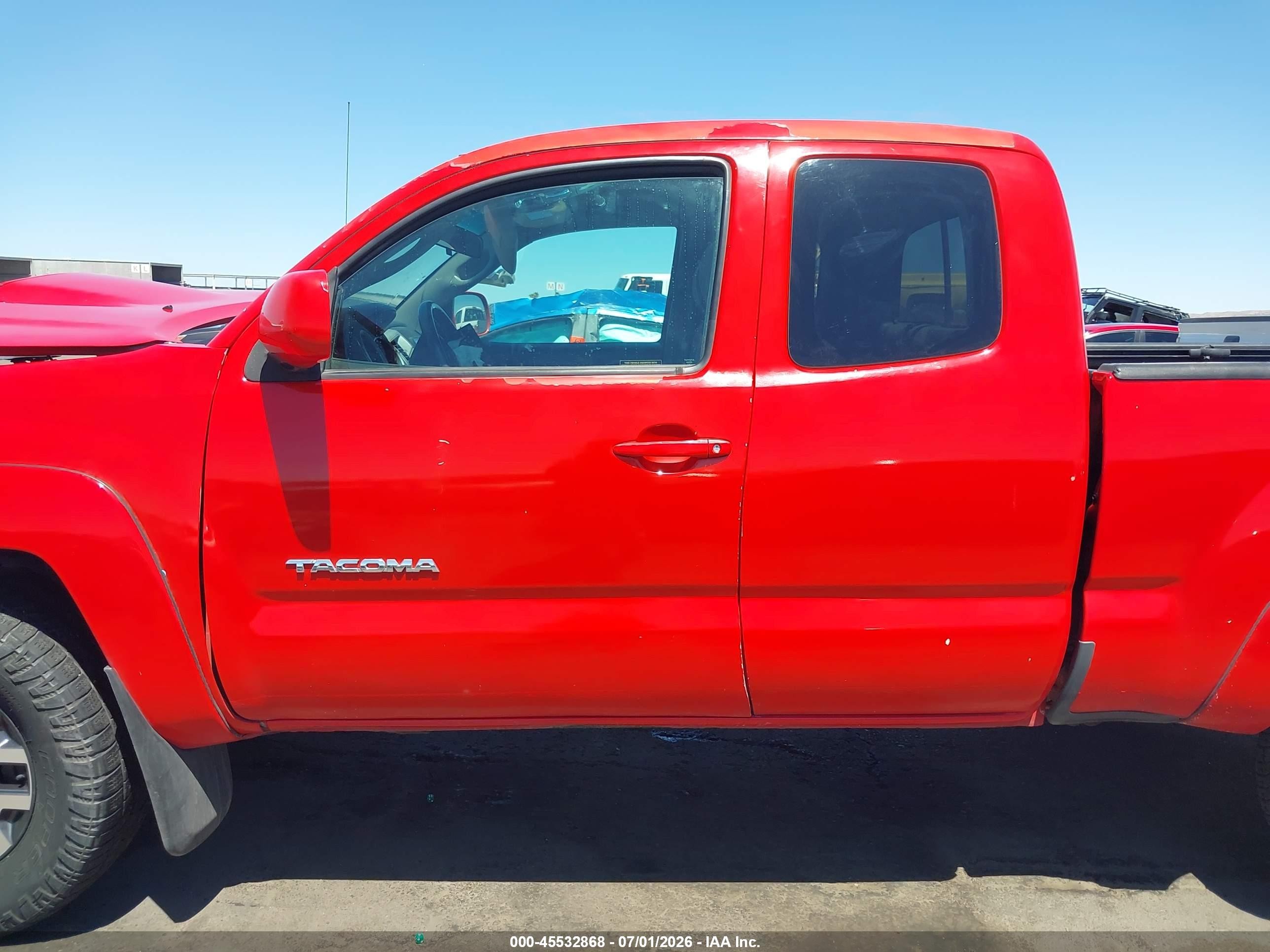 2007 Toyota Tacoma Base V6 Красный vin: 5TEUU42N47Z393016