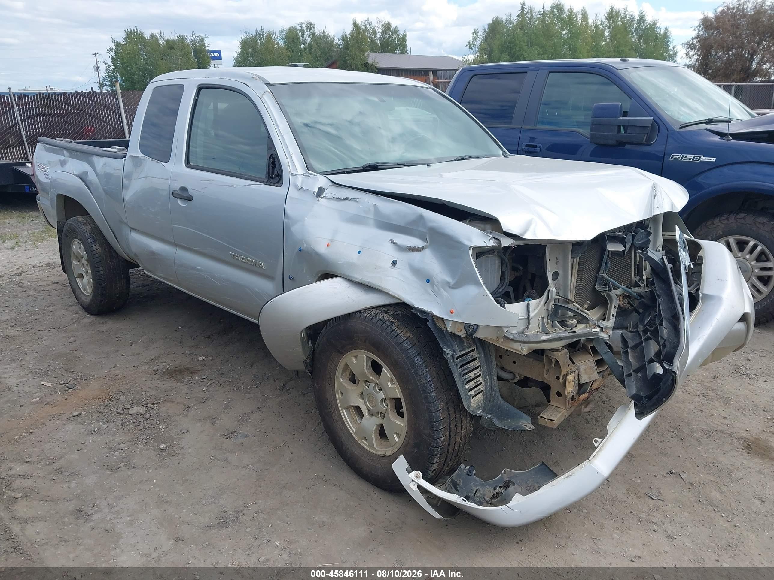 2005 Toyota Tacoma Base V6 Silver vin: 5TEUU42N55Z071157
