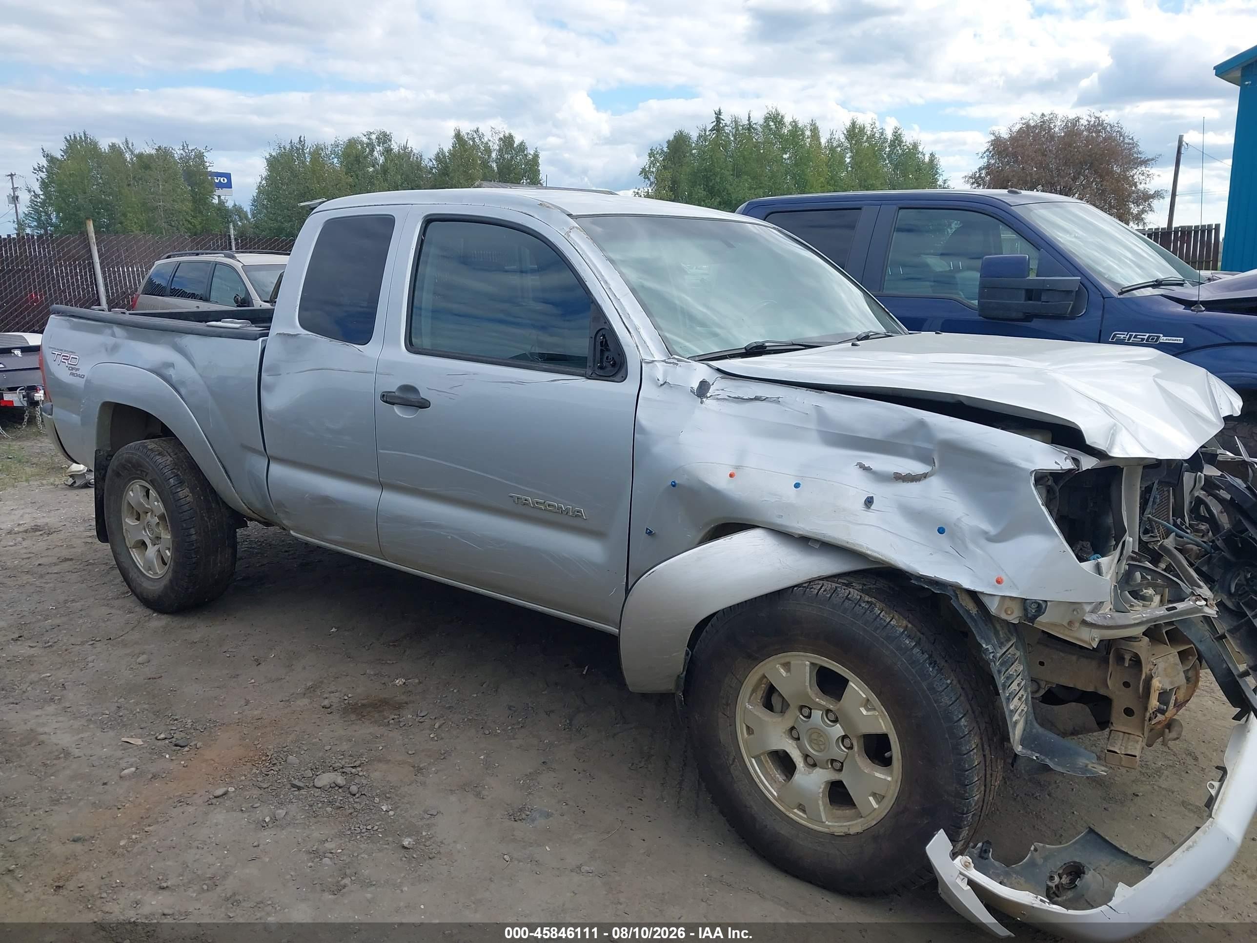 2005 Toyota Tacoma Base V6 Silver vin: 5TEUU42N55Z071157