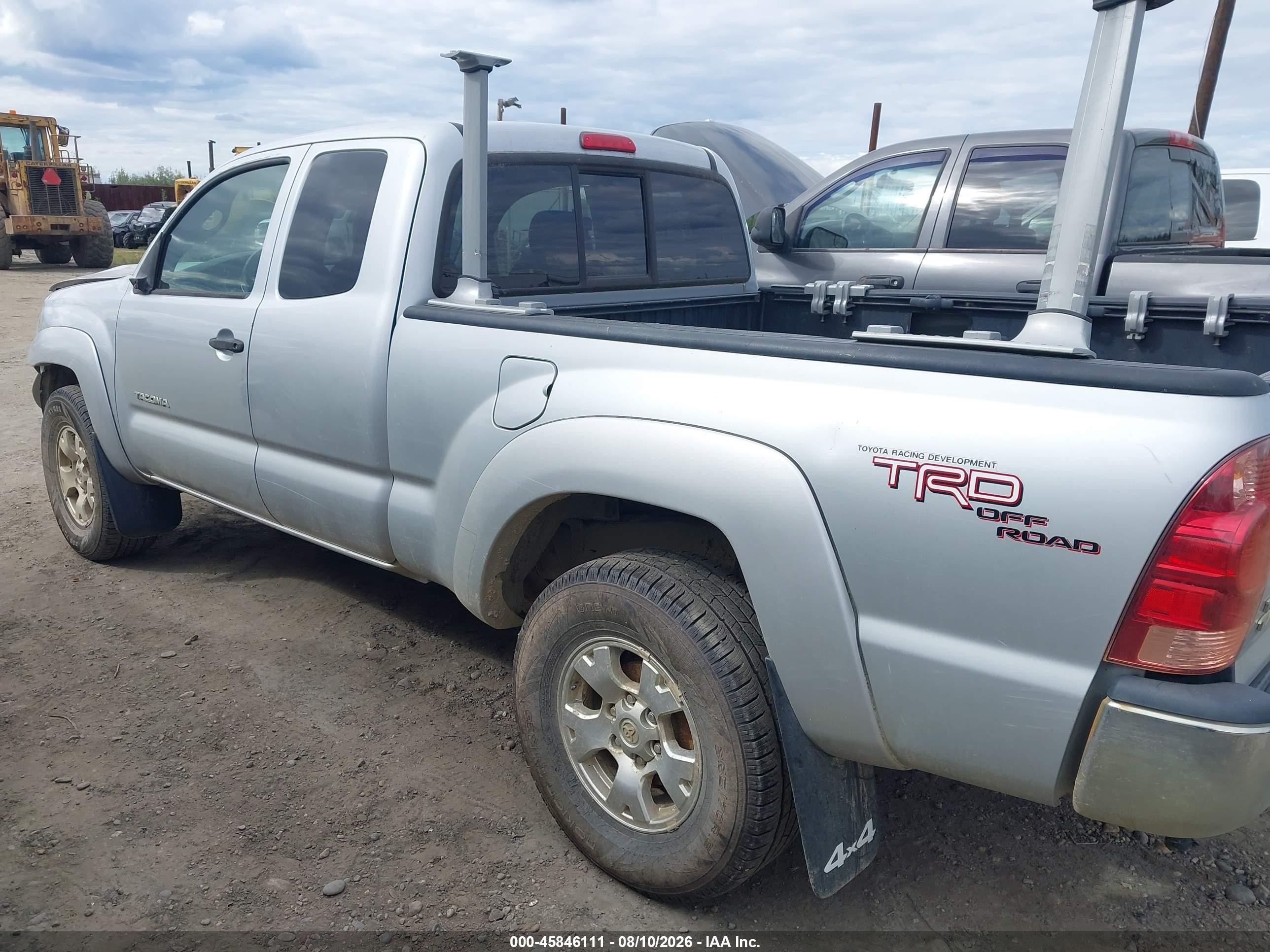 2005 Toyota Tacoma Base V6 Silver vin: 5TEUU42N55Z071157