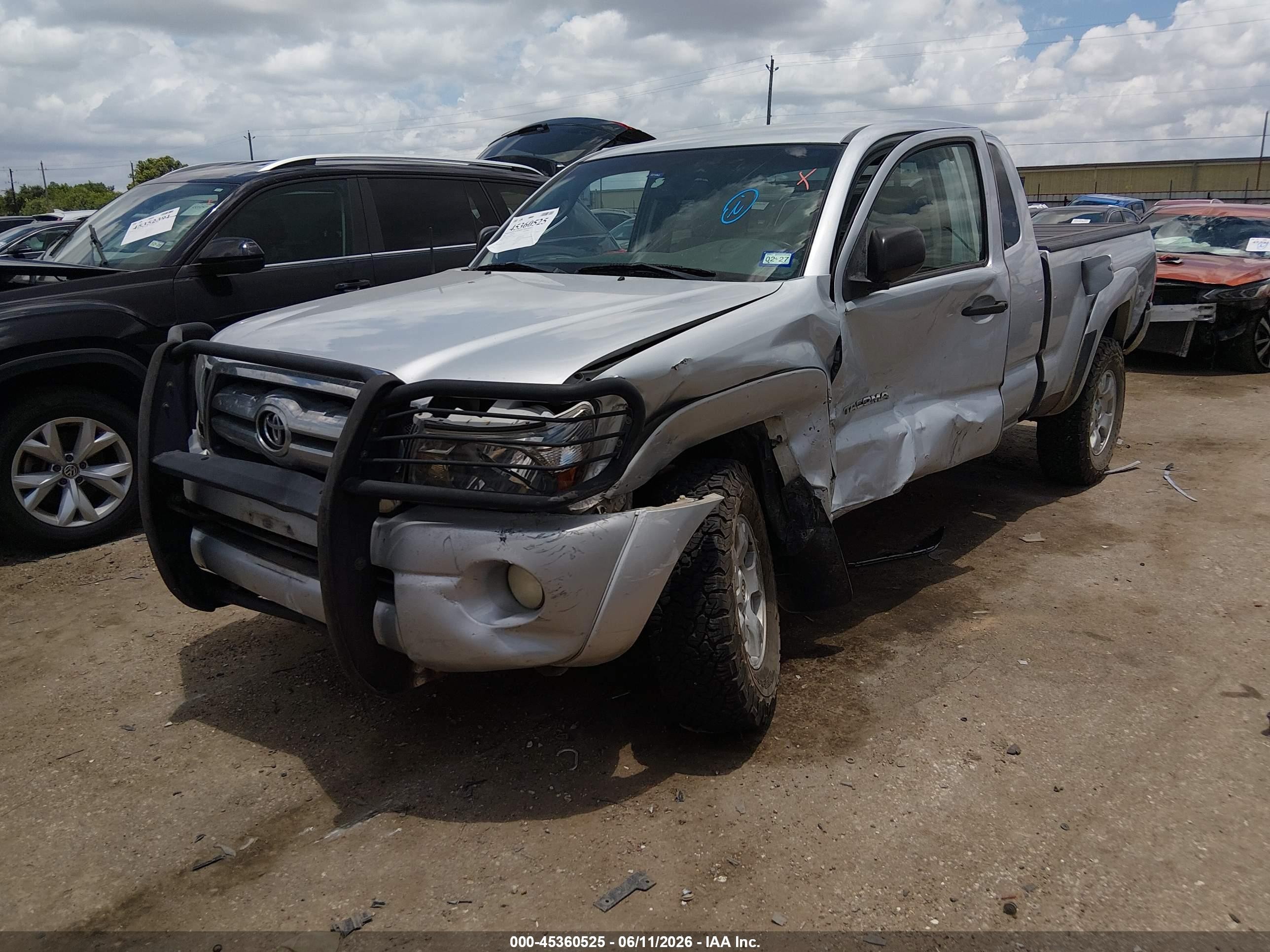 2008 Toyota Tacoma Base V6 Silver vin: 5TEUU42N58Z536833