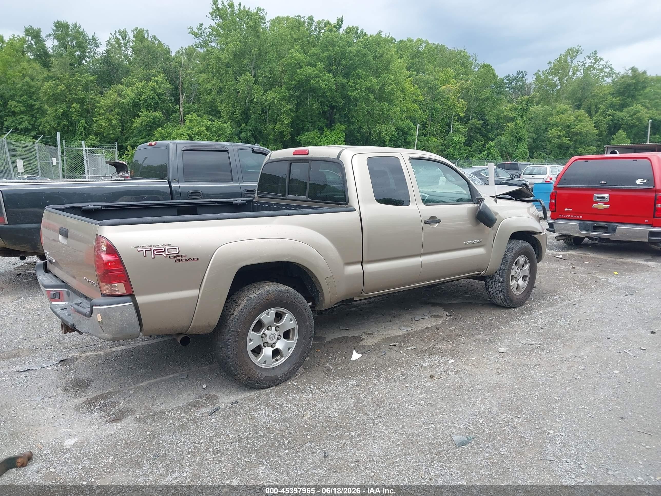 2005 Toyota Tacoma Base V6 Beige vin: 5TEUU42N75Z014989