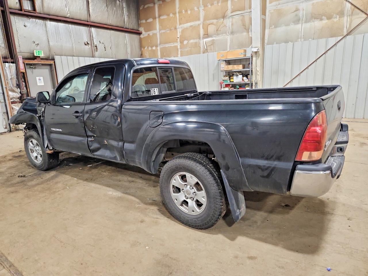 2007 Toyota Tacoma Access Cab Black vin: 5TEUU42N77Z330122