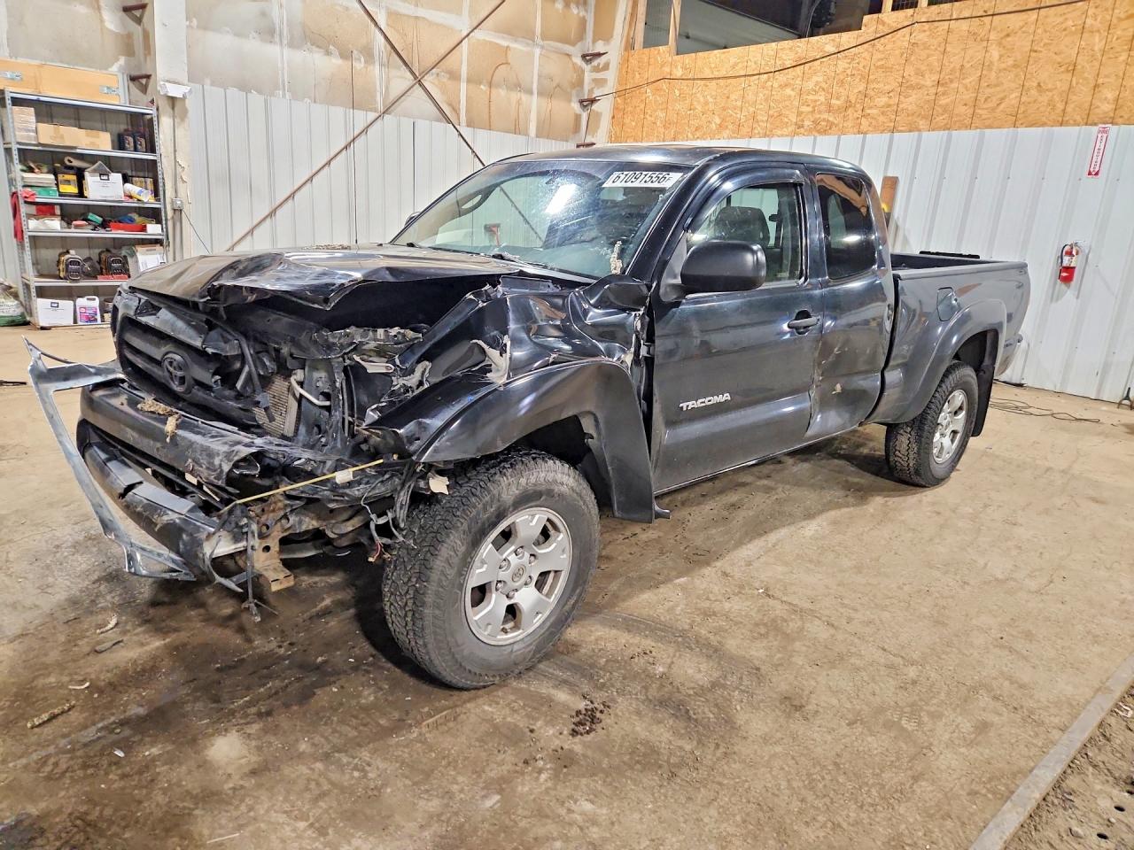 2007 Toyota Tacoma Access Cab Black vin: 5TEUU42N77Z330122