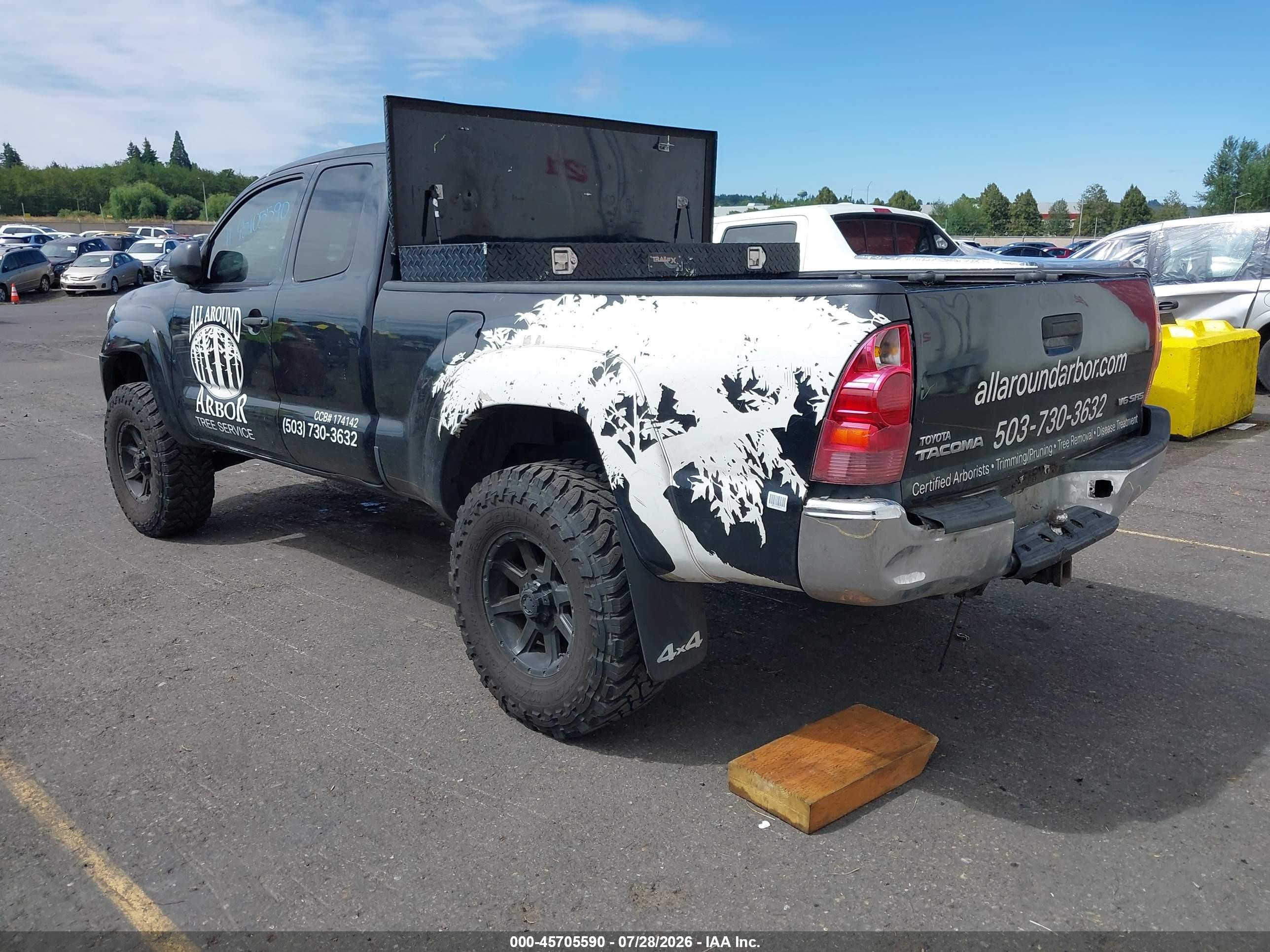 2007 Toyota Tacoma Base V6 Black vin: 5TEUU42N77Z458991