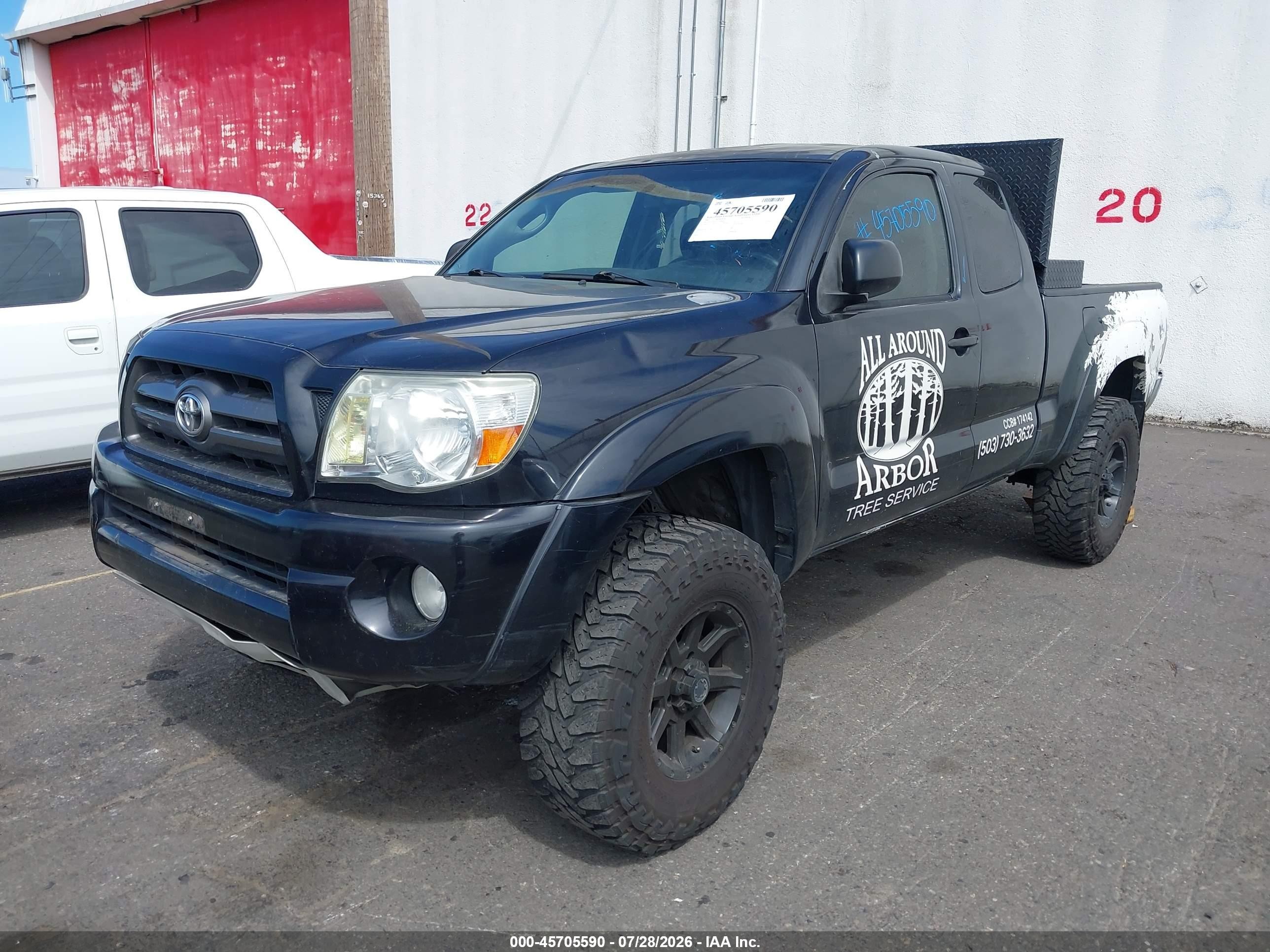 2007 Toyota Tacoma Base V6 Black vin: 5TEUU42N77Z458991