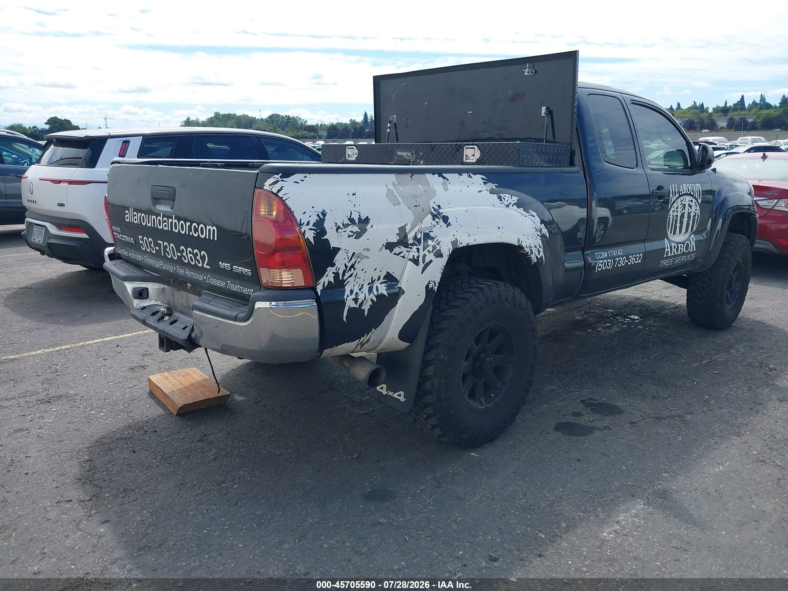 2007 Toyota Tacoma Base V6 Black vin: 5TEUU42N77Z458991