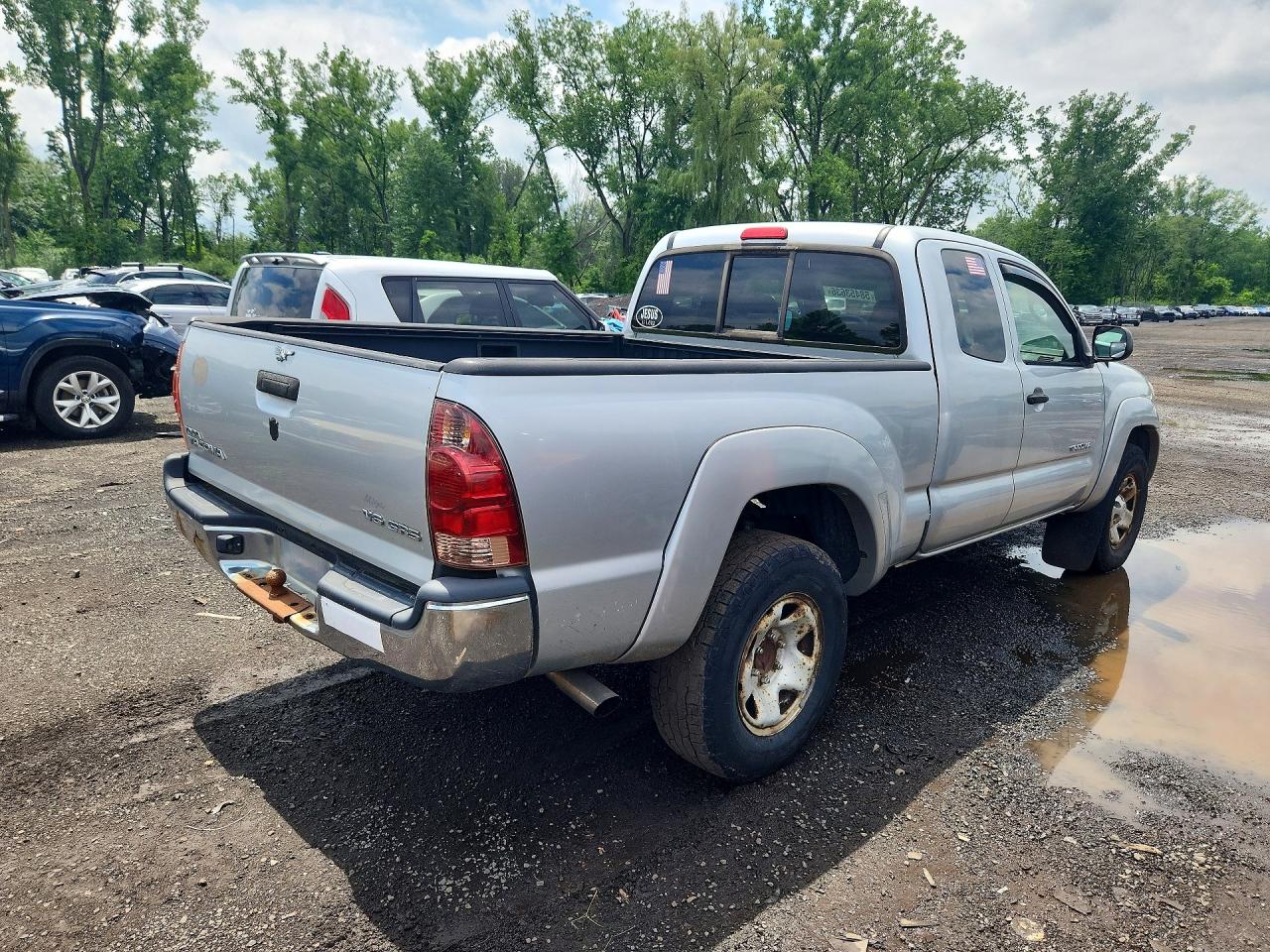 2008 Toyota Tacoma Access Cab Silver vin: 5TEUU42N88Z475252