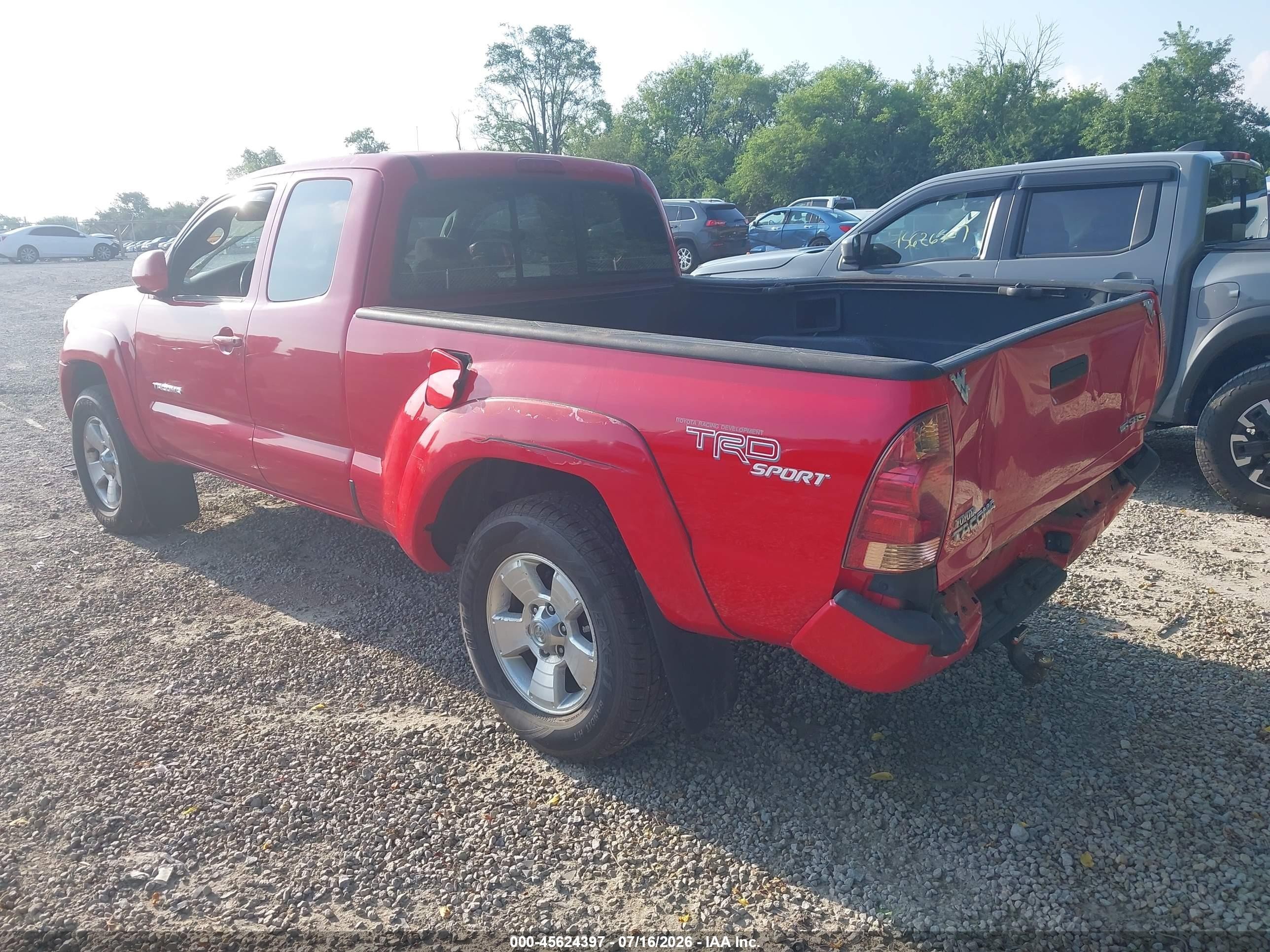 2008 Toyota Tacoma Base V6 Red vin: 5TEUU42N88Z591079