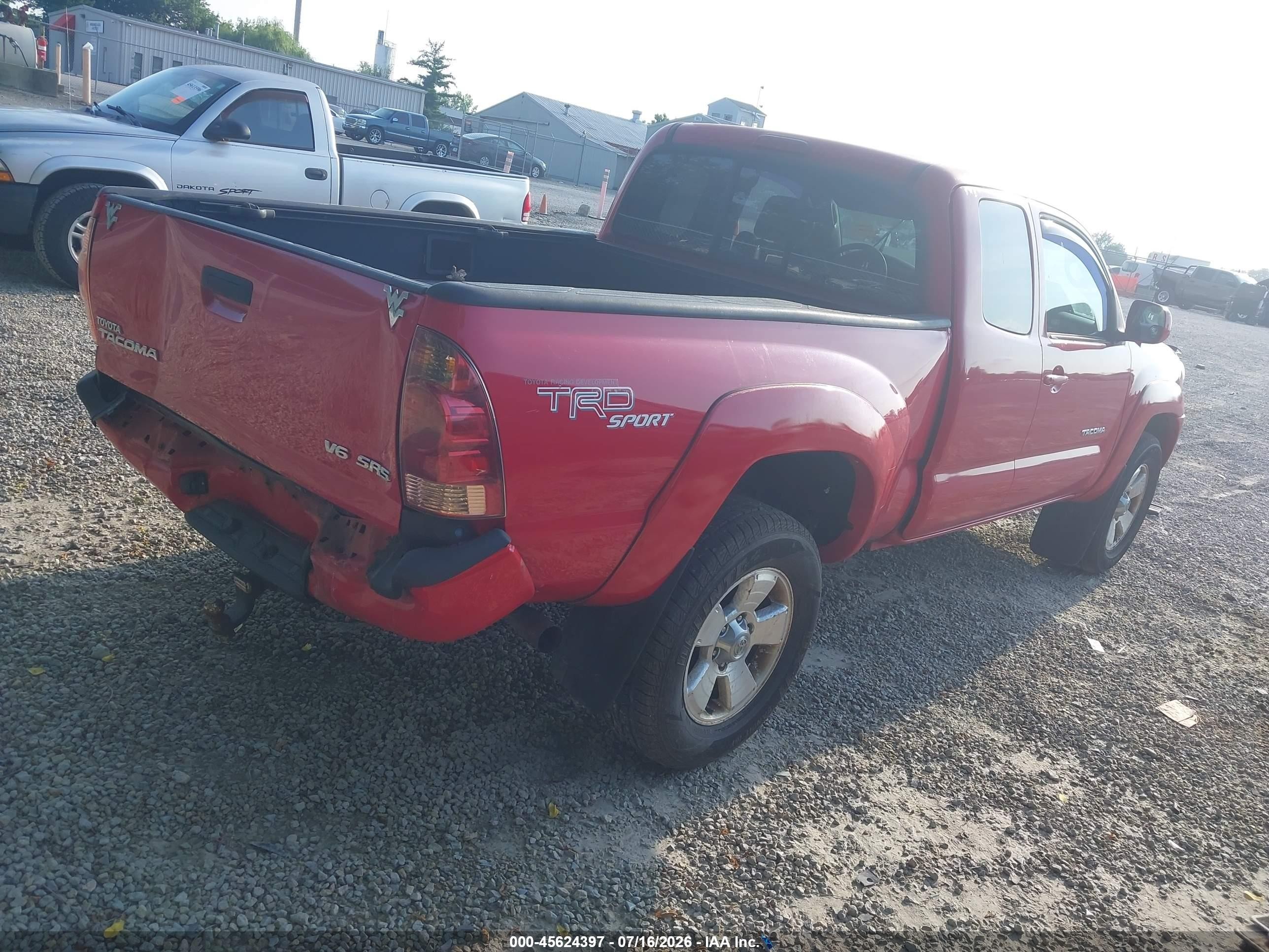 2008 Toyota Tacoma Base V6 Red vin: 5TEUU42N88Z591079