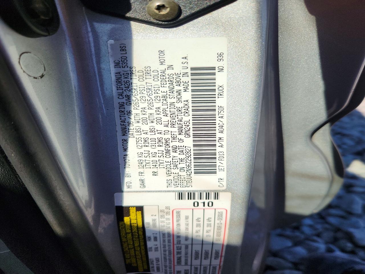 2006 Toyota Tacoma Access Cab Серебряный vin: 5TEUU42N96Z292827