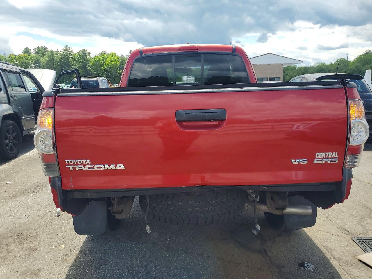 2010 Toyota Tacoma Access Cab Red vin: 5TEUU4EN3AZ695559
