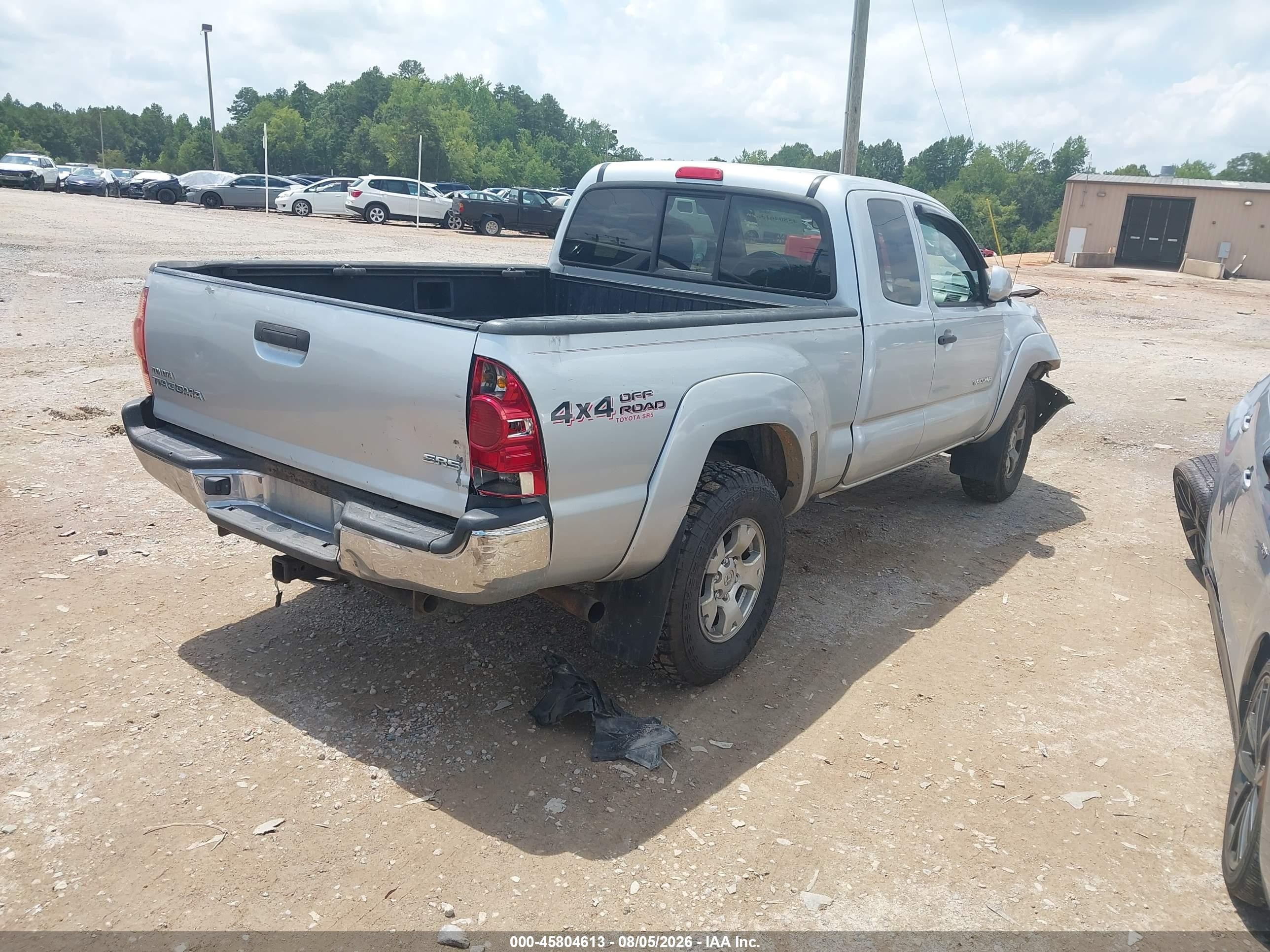 2008 Toyota Tacoma   Silver vin: 5TEUX42N08Z537041