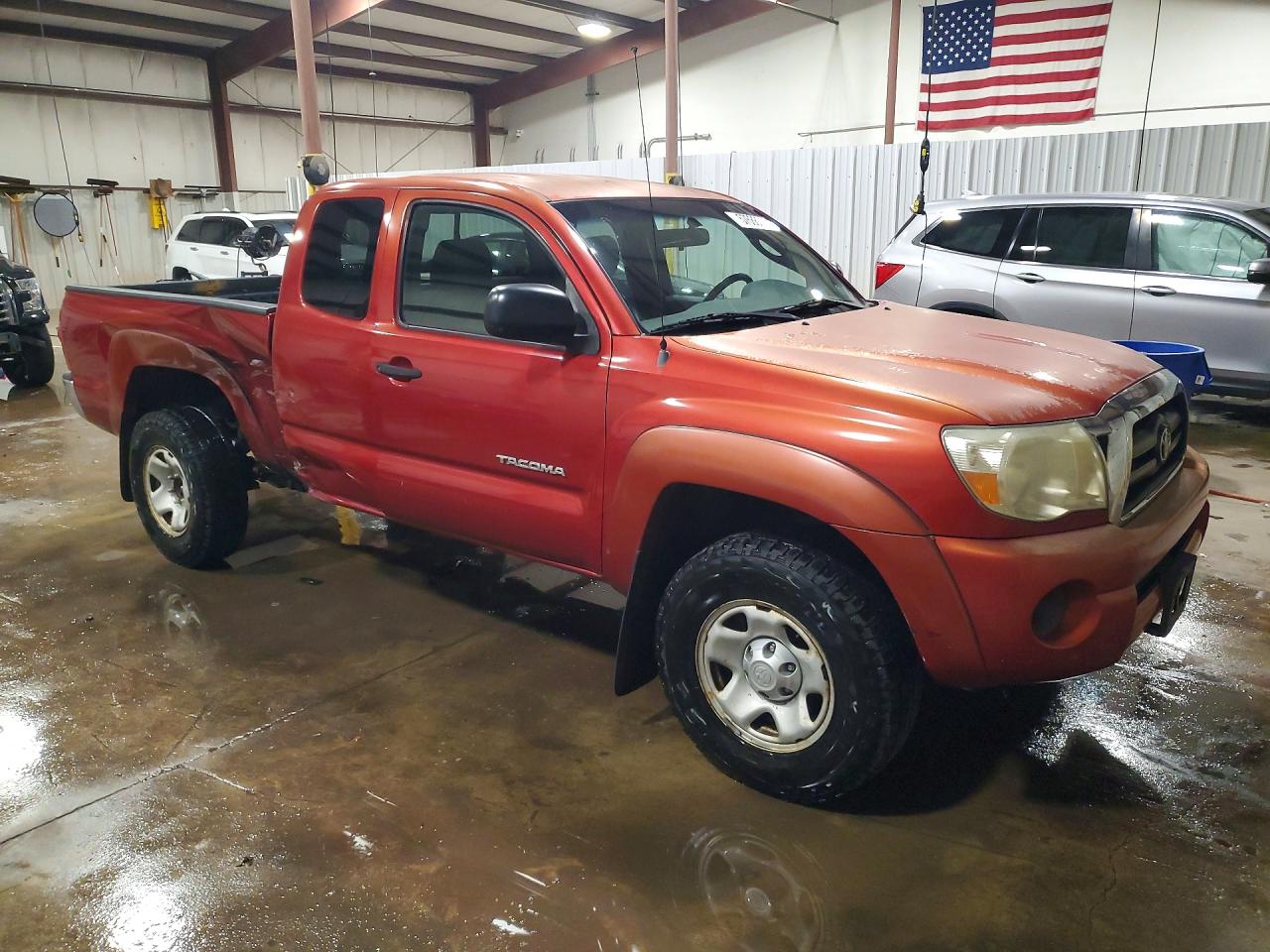 2008 Toyota Tacoma Access Cab Red vin: 5TEUX42N18Z542619