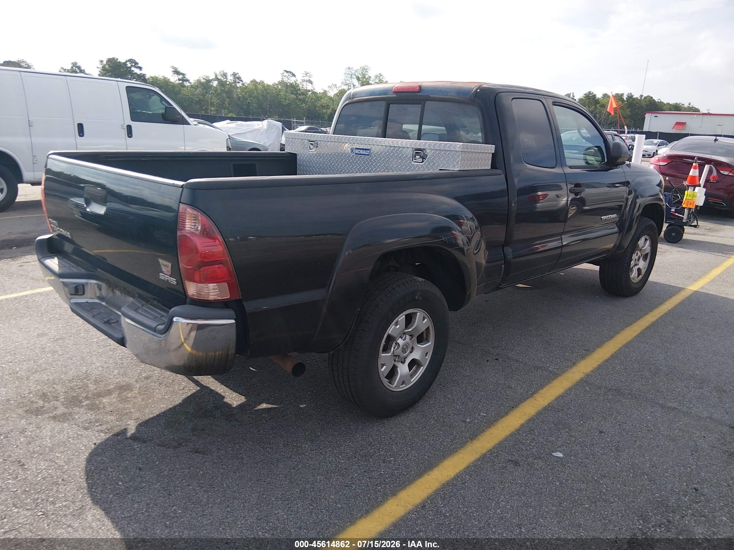 2006 Toyota Tacoma   Черный vin: 5TEUX42N26Z201601