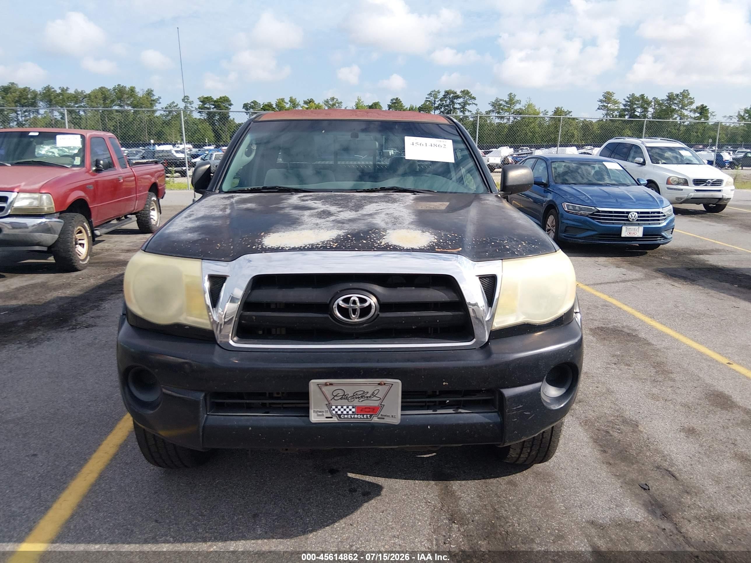 2006 Toyota Tacoma   Черный vin: 5TEUX42N26Z201601
