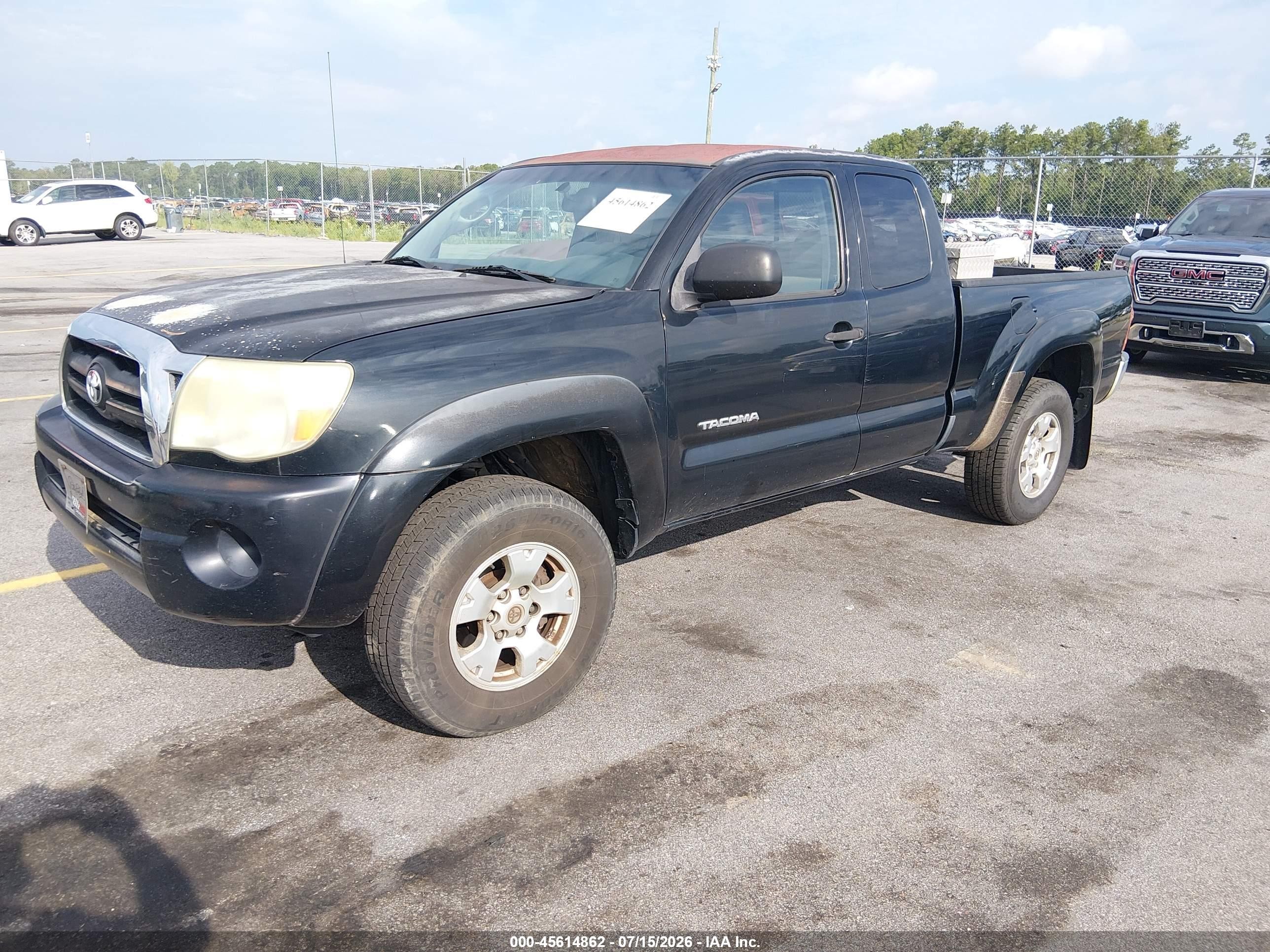 2006 Toyota Tacoma   Черный vin: 5TEUX42N26Z201601
