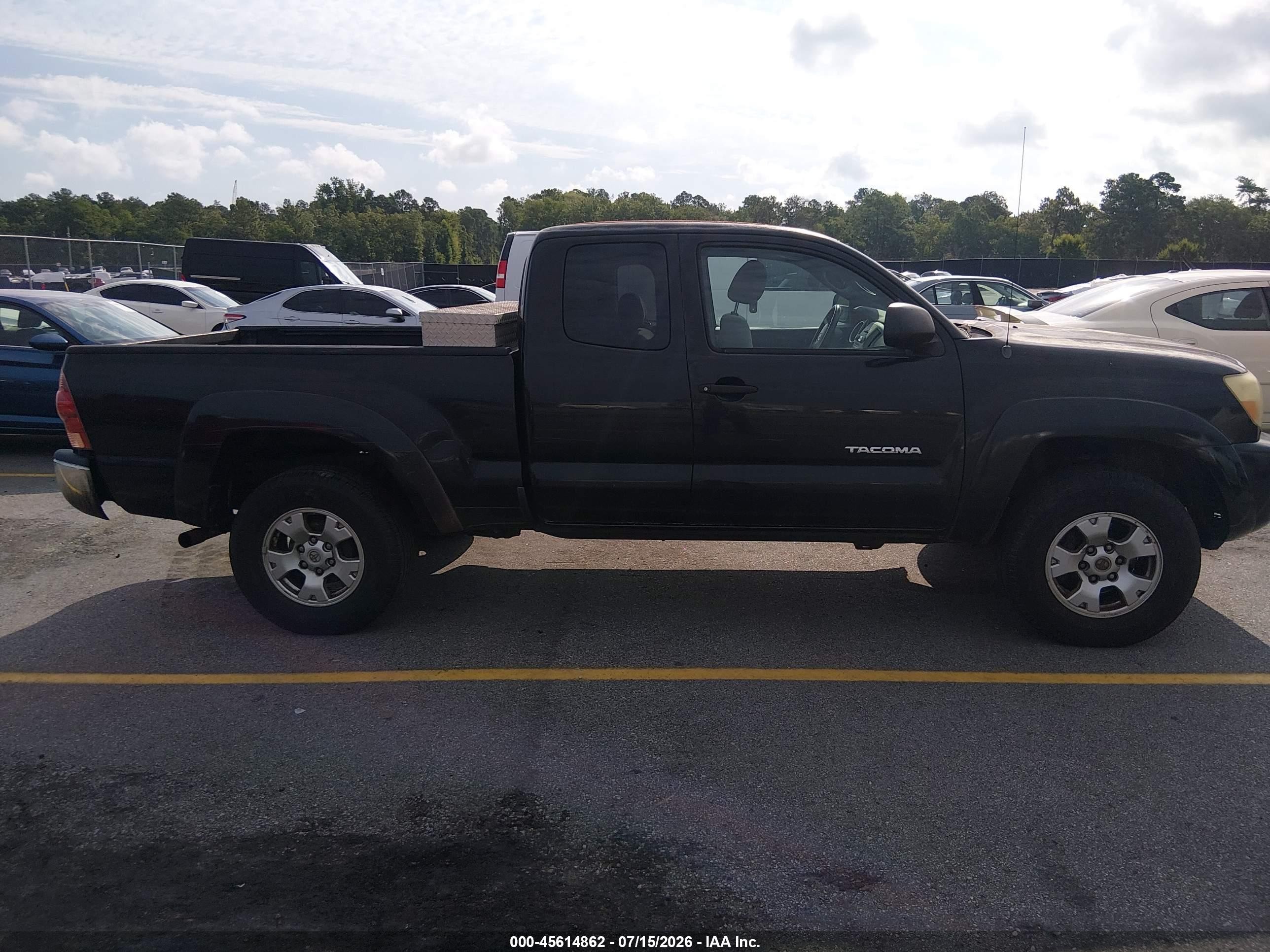 2006 Toyota Tacoma   Черный vin: 5TEUX42N26Z201601