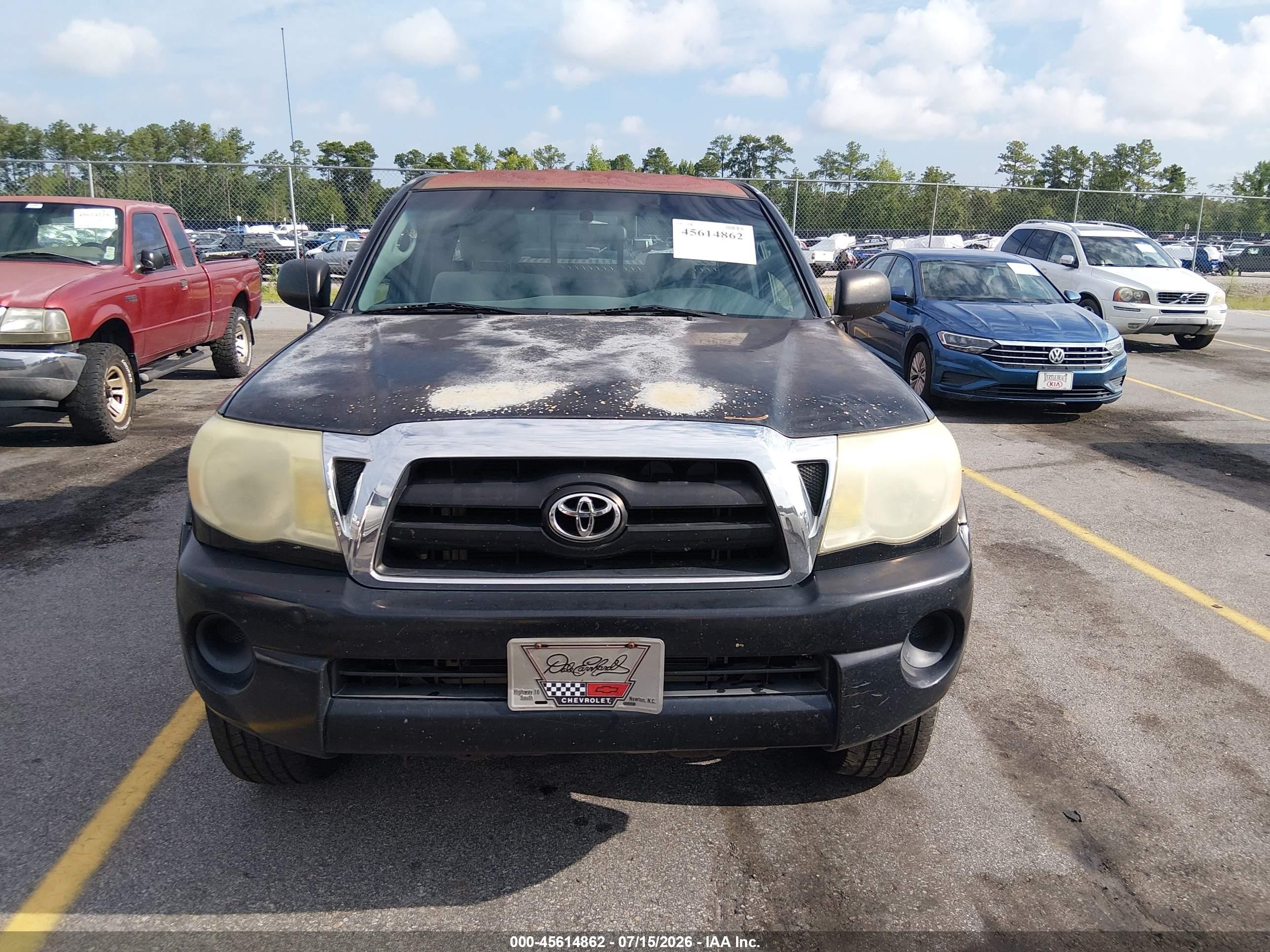 2006 Toyota Tacoma   Черный vin: 5TEUX42N26Z201601