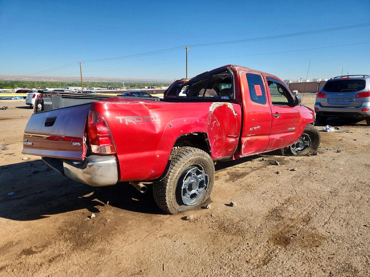 2006 Toyota Tacoma Access Cab Red vin: 5TEUX42N36Z209111