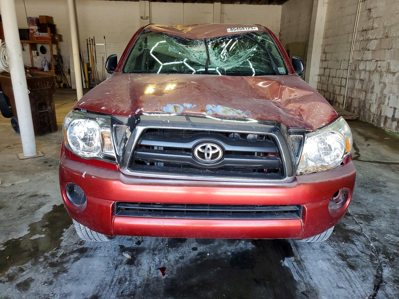 2007 Toyota Tacoma Access Cab Red vin: 5TEUX42N37Z419127