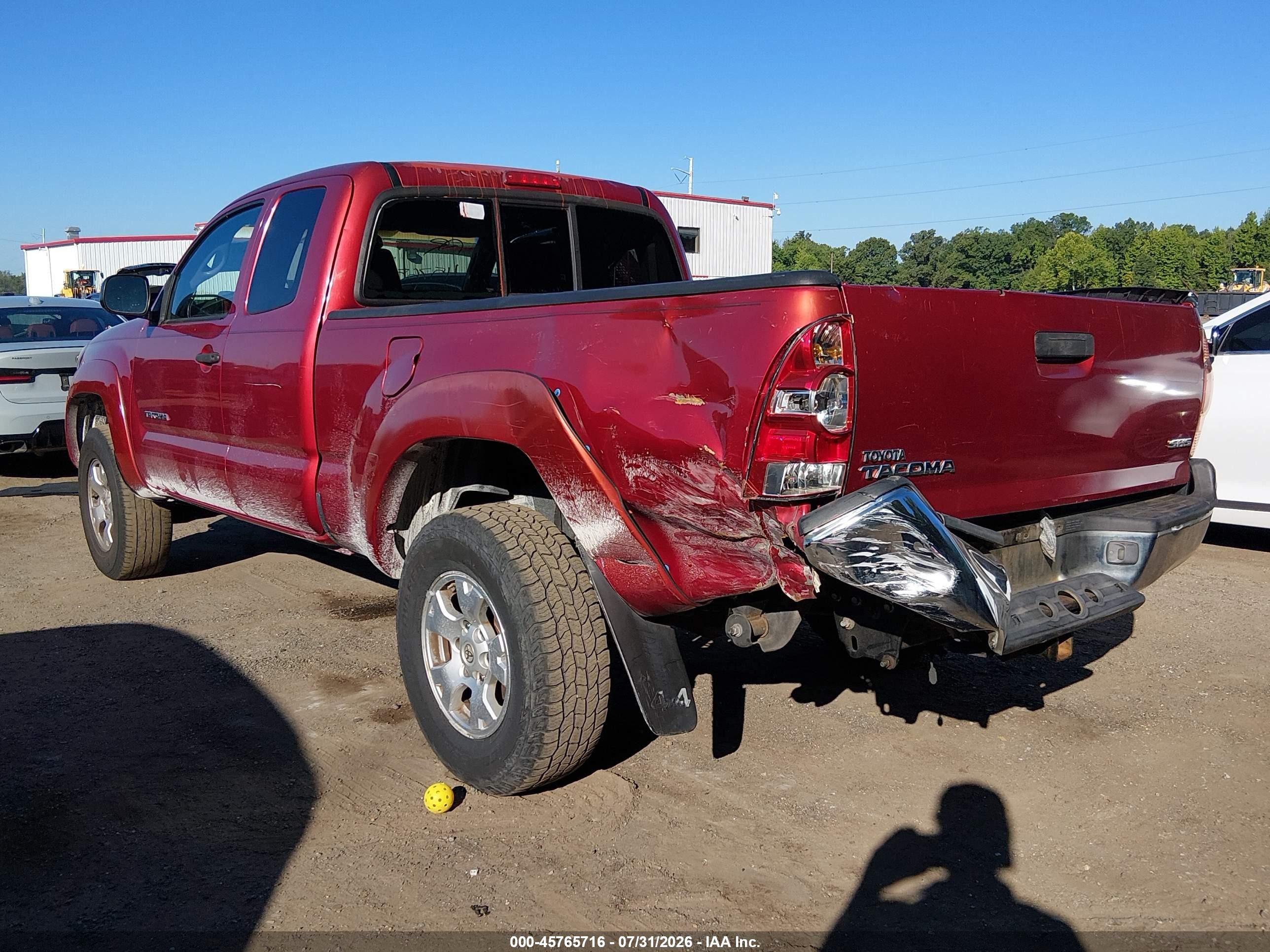 2007 Toyota Tacoma   Red vin: 5TEUX42N67Z325694